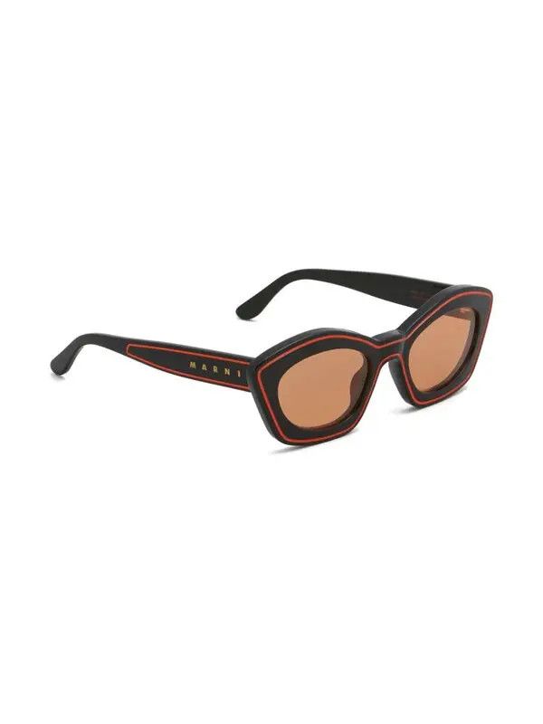 Marni o1w1db11125 Size :OS /Oval-Frame Sunglasses in Black Size ONE SIZE - 2 Thumbnail