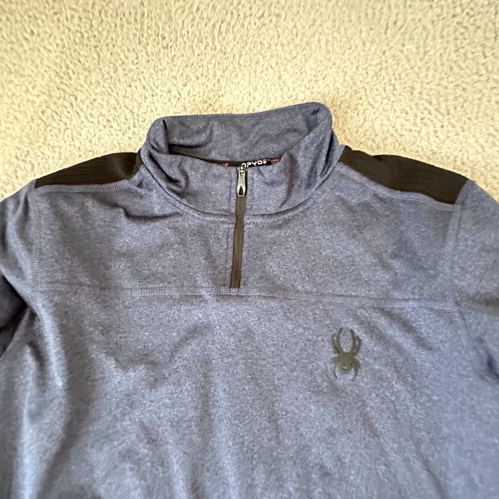 Spyder Spyder Shirt Mens Adult Medium Blue 1/4 Zip Polyester Stretch Pullover Casual 90s Style Long Sleeve Active Pullover Shirt Mens Size US M / EU 48-50 / 2 - 2 Thumbnail