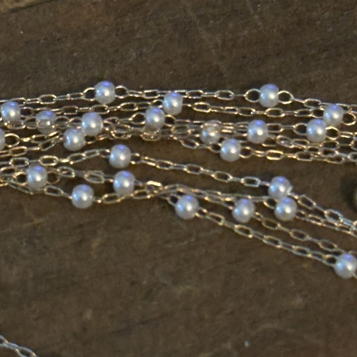 Other Delicate gold tone multi strand station pearl necklace Size ONE SIZE - 2 Thumbnail