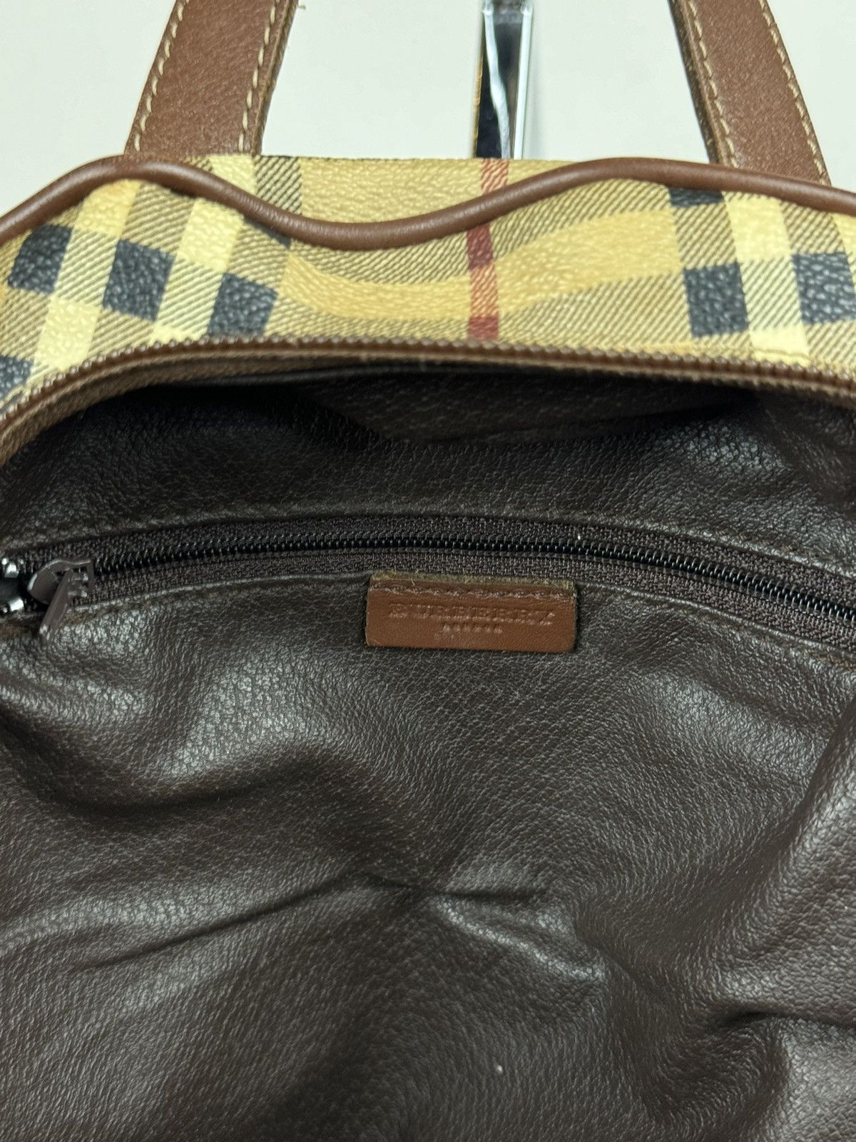 Burberry Leather backpack Burberry Nova Check y2k original item Size ONE SIZE - 8 Thumbnail