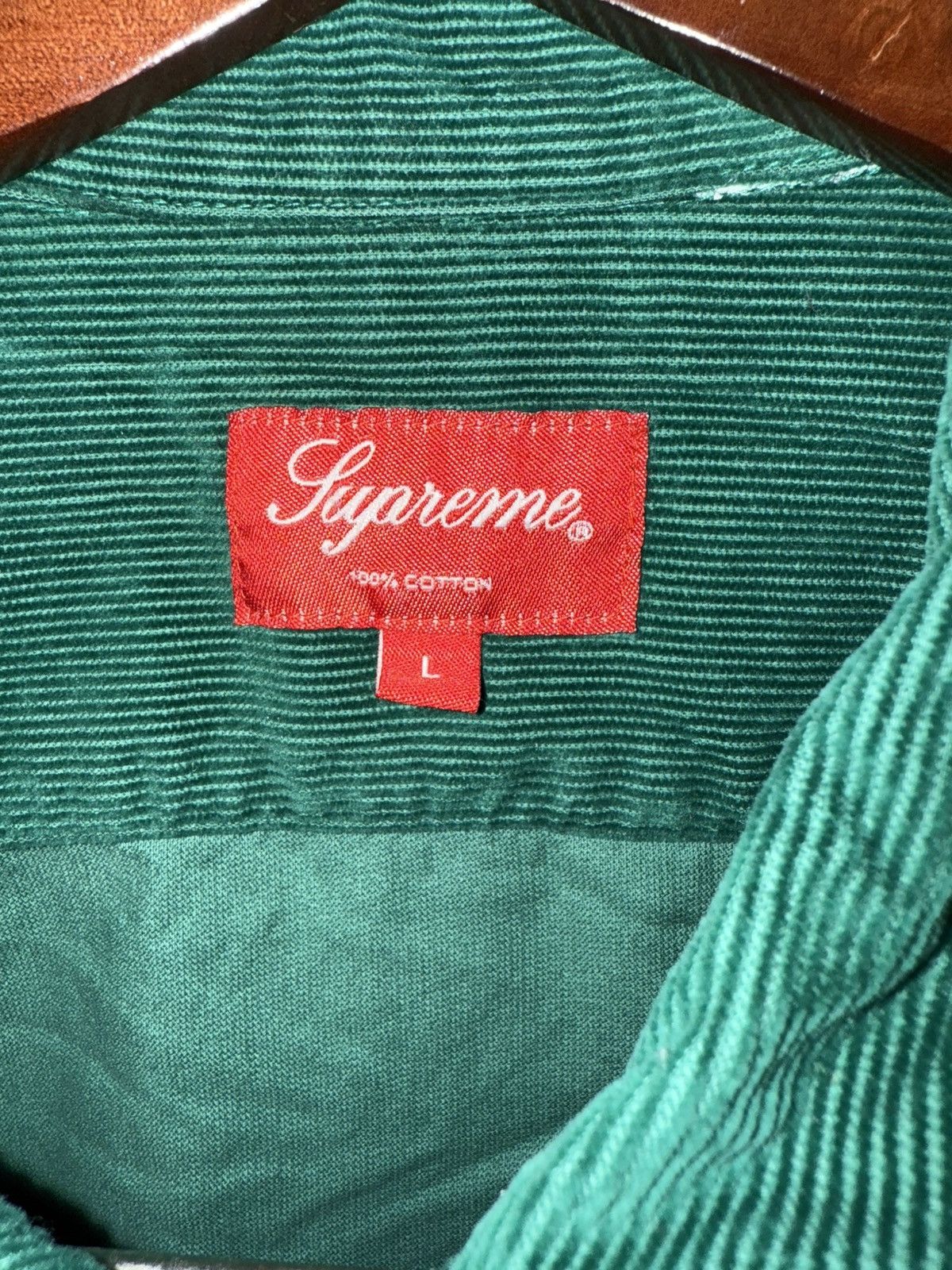 Supreme Supreme Corduroy Shirt Teal Large FW19 Size US L / EU 52-54 / 3 - 3 Thumbnail