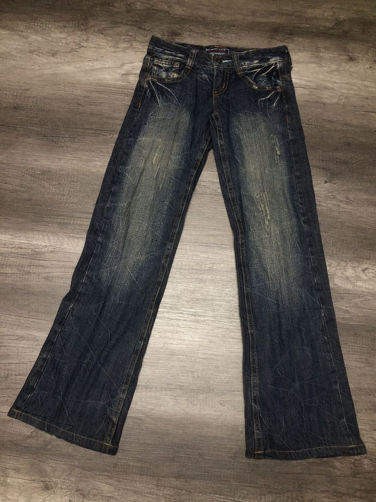 Japanese Brand VINTAGE AFRICA TARO DENIM FLARED JEANS Size 28" / US 6 / IT 42 - 9 Thumbnail