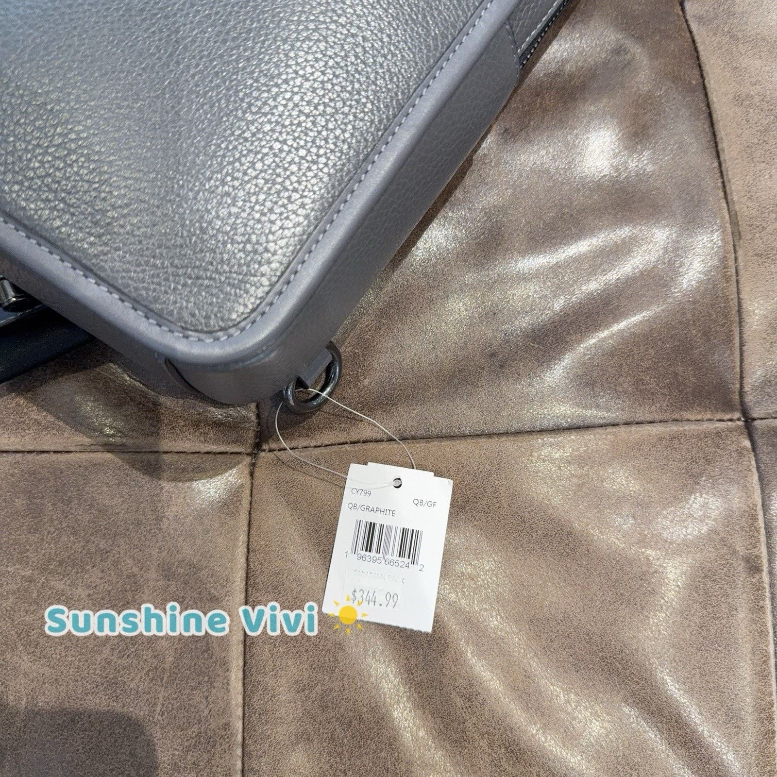 Coach NWT Coach CY799 Sullivan Pack Leather QB/GRAPHITE Size ONE SIZE - 3 Thumbnail