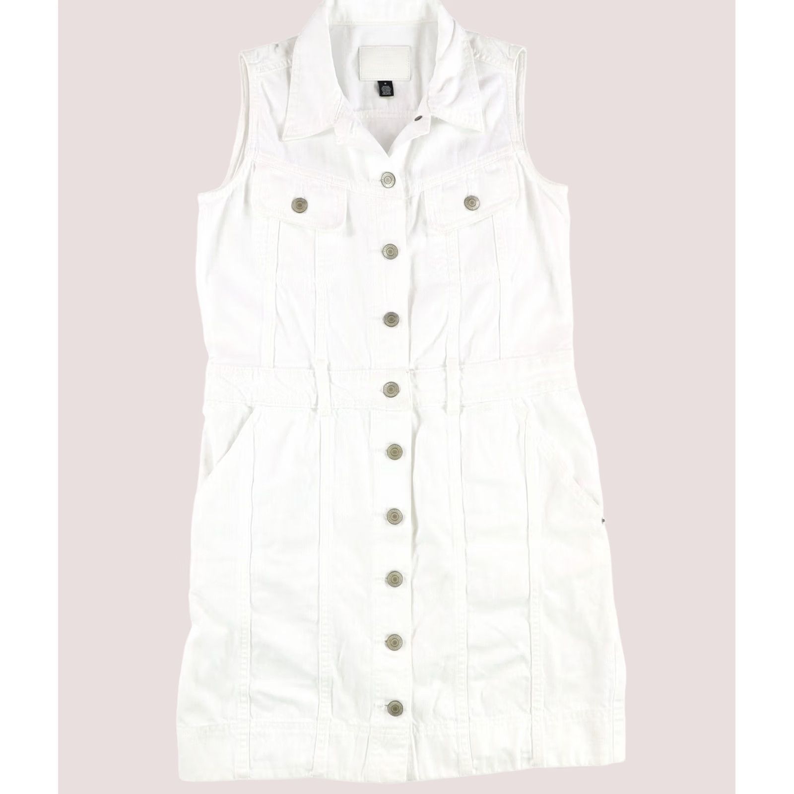Ralph Lauren Ralph Lauren Dress Womens 4 White Denim Mini Shirt Dress Size S / US 4 / IT 40 - 1 Thumbnail