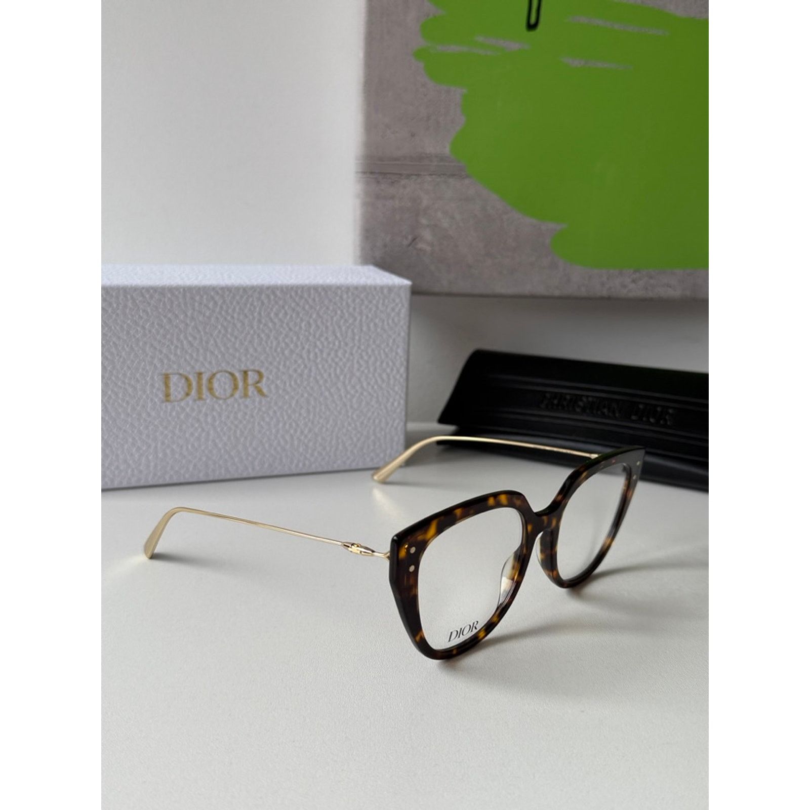 Dior NEW Dior MissDiorO B4I Eyeglasses Frames in Brown Havana Size ONE SIZE - 5 Thumbnail