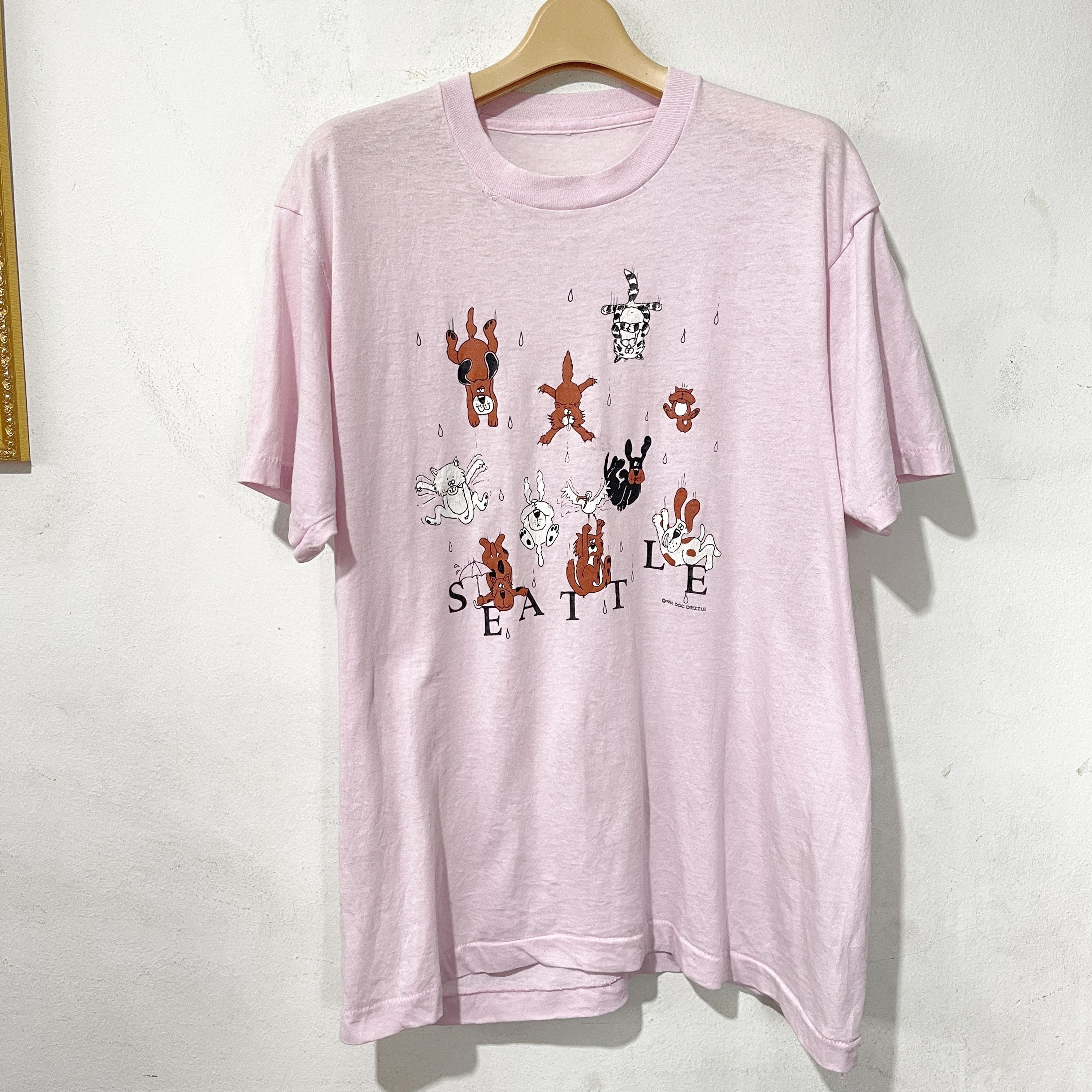 Vintage Vintage 1986 Seattle Rain T-Shirt Size US M / EU 48-50 / 2 - 1 Thumbnail