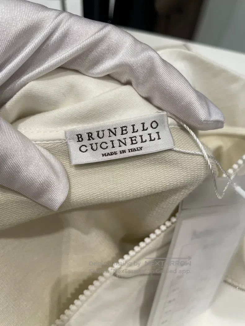Brunello Cucinelli Brunello Cucinelli Milk White Cotton Jacket Size S / US 4 / IT 40 - 3 Thumbnail