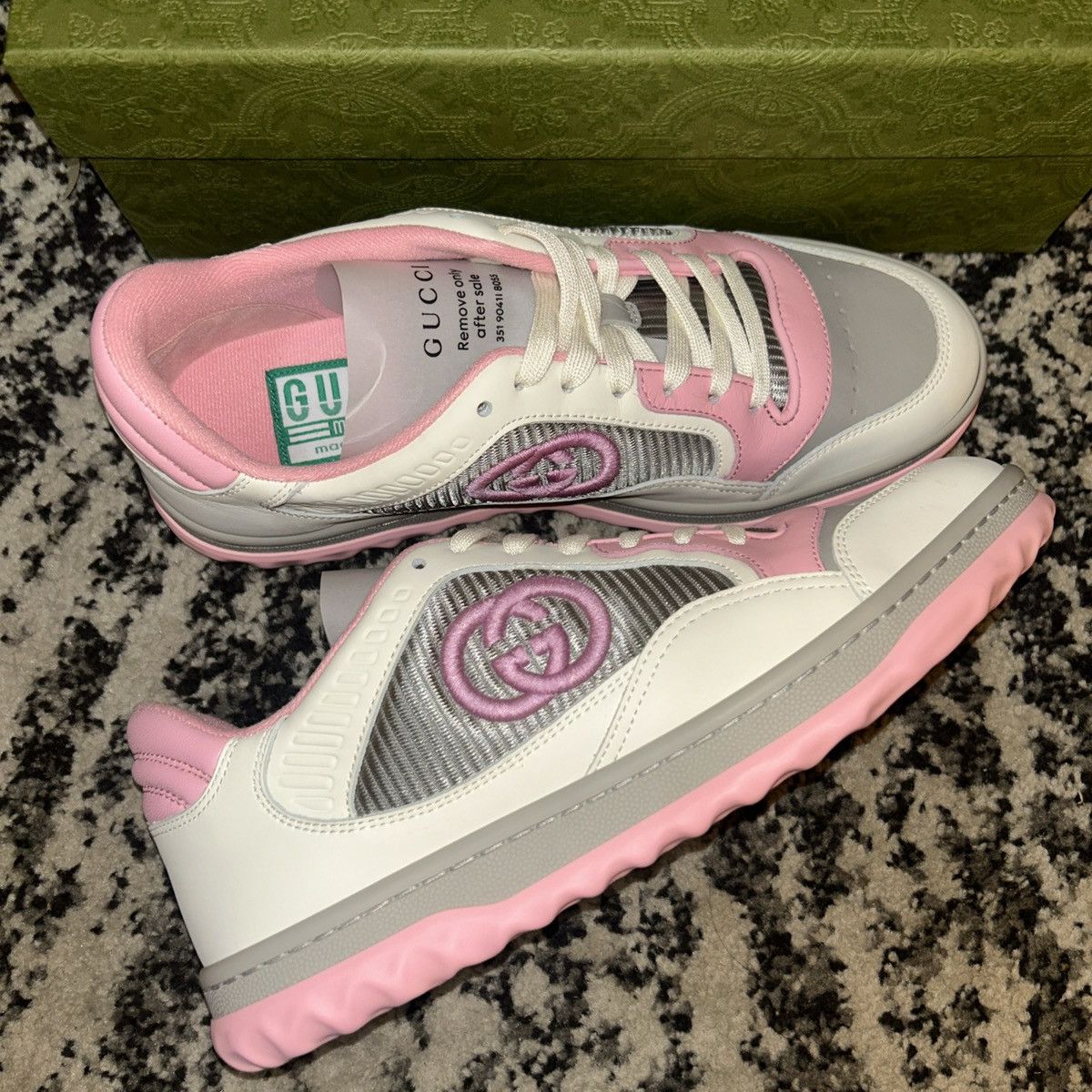 Gucci Gucci MAC80 Pink Grey Off White Sneakers Size US 8 / IT 38 - 3 Thumbnail