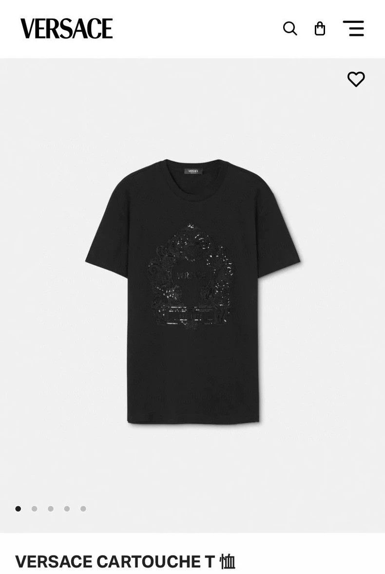 Versace Versace Heavy Industries embroidered black T-shirt Size US M / EU 48-50 / 2 - 2 Thumbnail