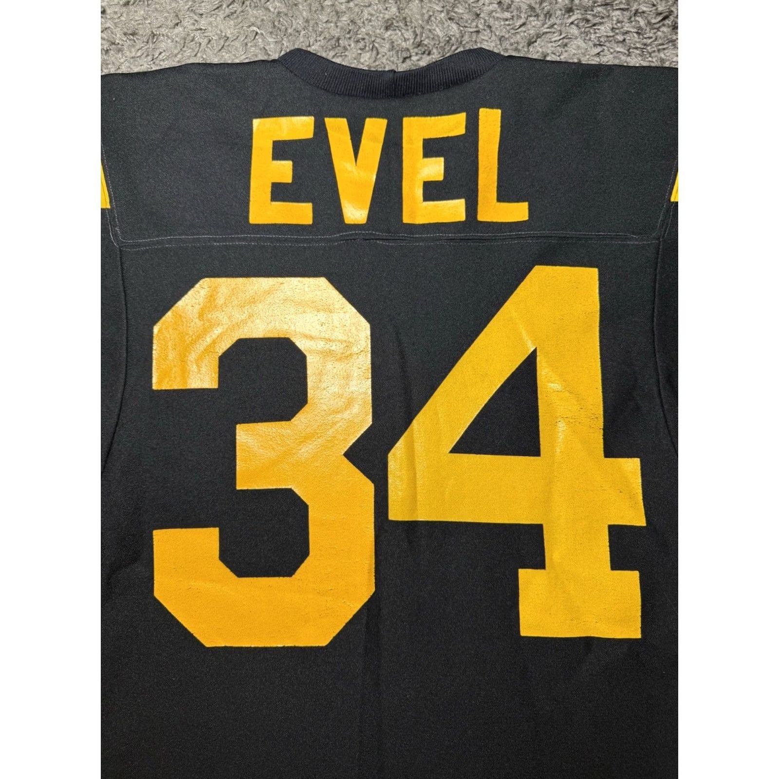Vintage VINTAGE Evel Knievel Football Jersey T-Shirt Black Gold #34 Men’s Small S 70s 80s Mens Size US S / EU 44-46 / 1 - 2 Thumbnail