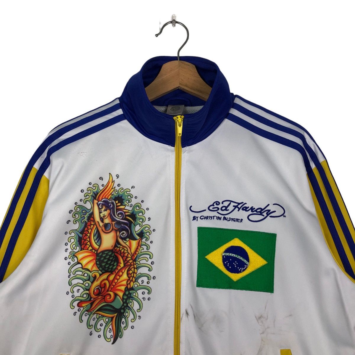 Christian Audigier Rare Over Print Tracktop Jacket Ed Hardy Big Logo Spell Out Size US M / EU 48-50 / 2 - 2 Thumbnail