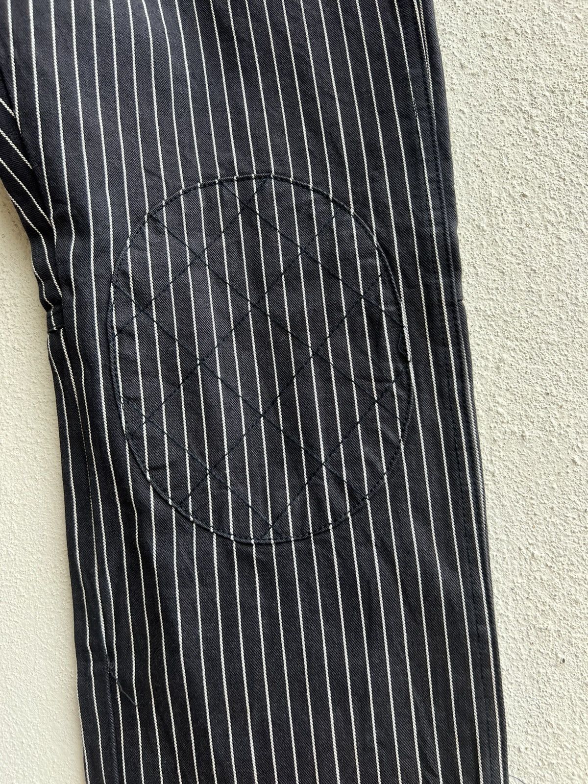 Designer Vintage Unknown Japan Brand Stripe Knee Patch Pant Size US 31 - 13 Thumbnail
