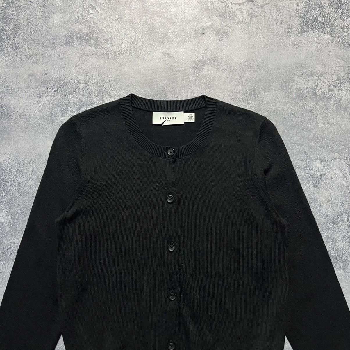 Coach × Designer Coach Black Cardigan Sweater Luxury Designer Size XXS / US 00 / IT 34 - 2 Thumbnail