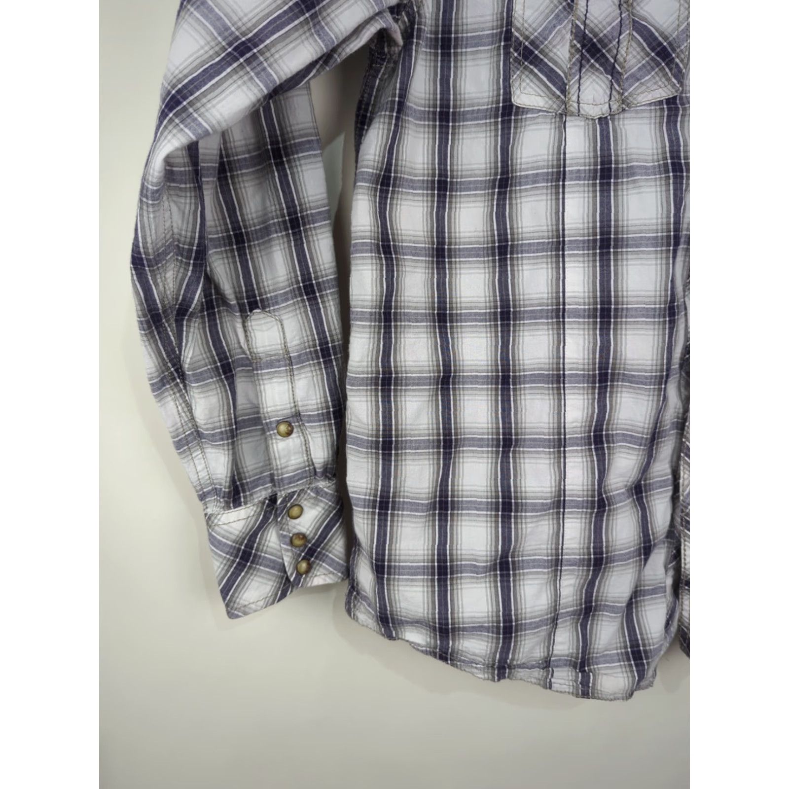 Ariat Ariat Retro Fit Plaid Pearl Snap Long Sleeve Button Up Shirt L Mens Western Size US L / EU 52-54 / 3 - 7 Thumbnail