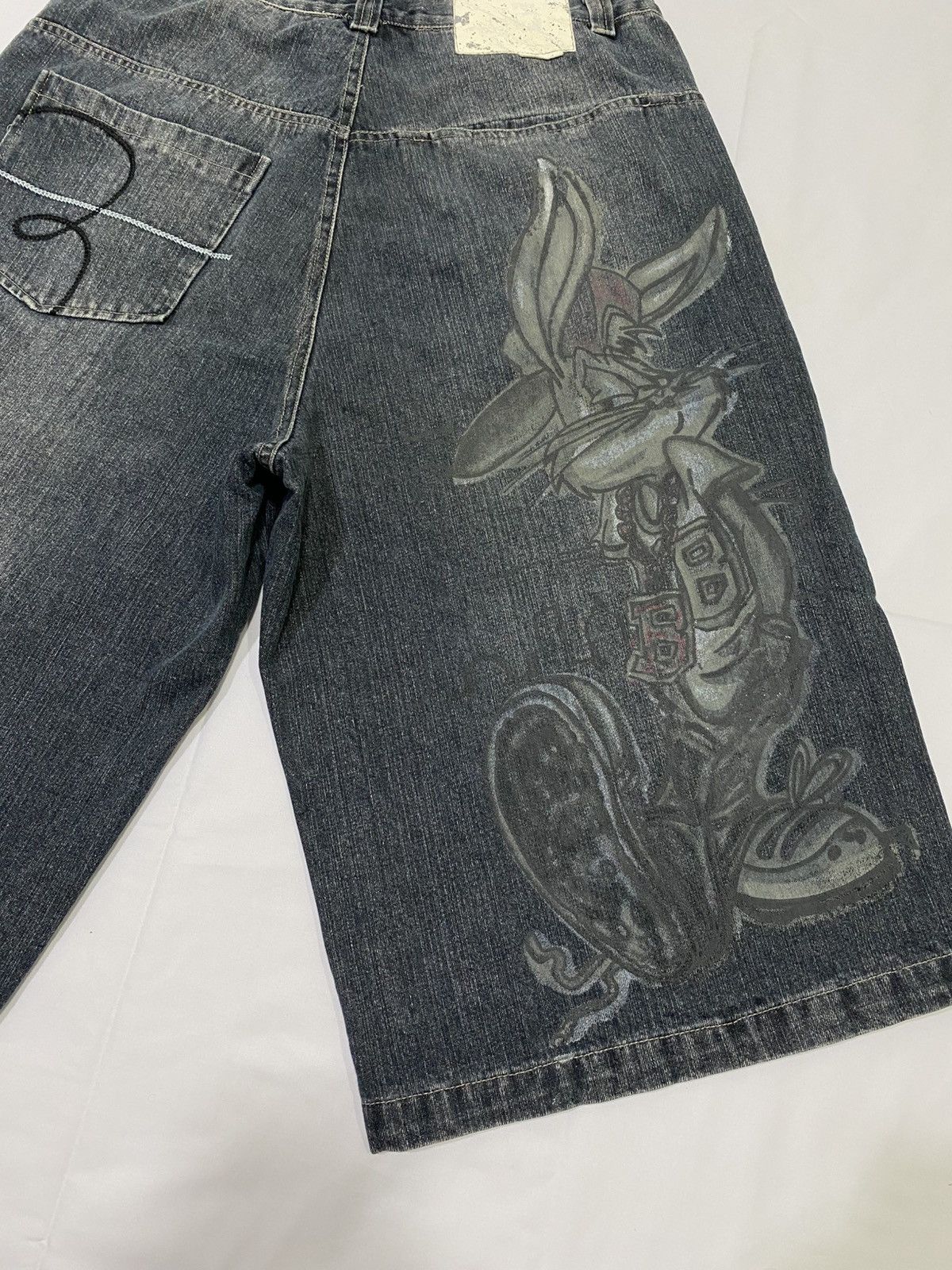 JNCO Lot 29 looney tunes painted baggy short pants Size US 34 / EU 50 - 10 Thumbnail
