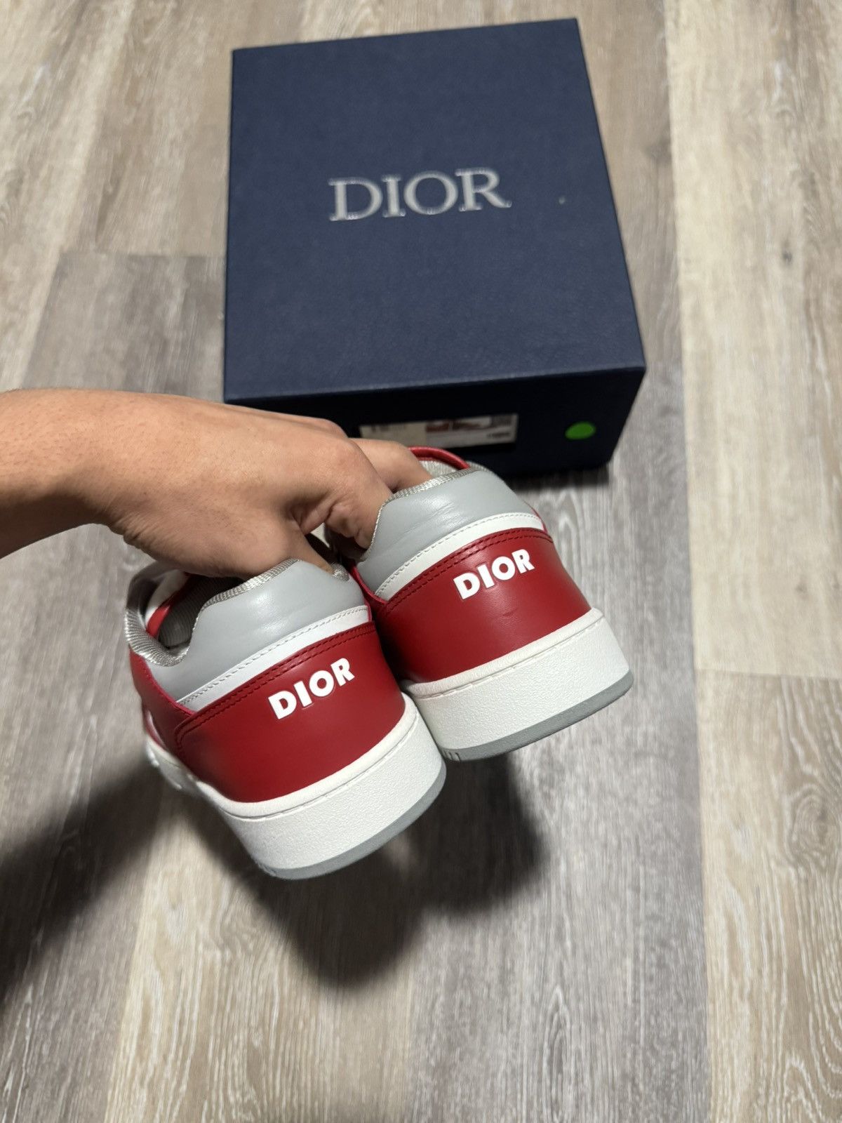 Dior Brand new red Dior oblique print trainers Size US 7 / EU 40 - 4 Thumbnail