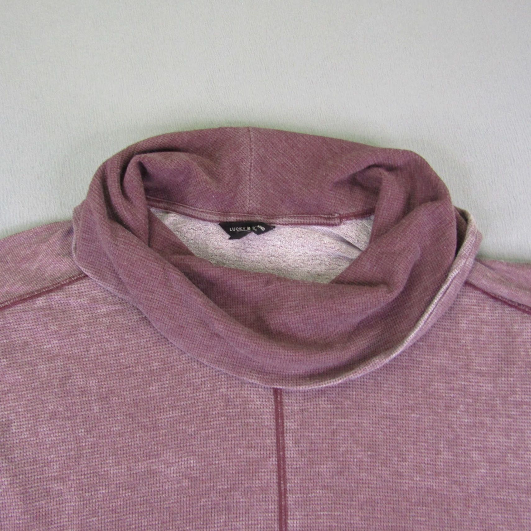 Lucky Brand Lucky Brand Sweater Womens XS Orange Cowl Neck Knit Pullover Thermal Lightweight Top- Casual, Party/Cocktail, Travel Mens? Size XS / US 0-2 / IT 36-38 - 2 Thumbnail