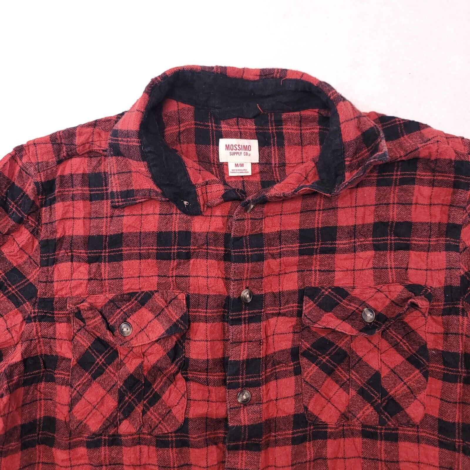 Mossimo Mossimo Tartan Flannel Button Up Shirt Mens Size M Red Black Size US M / EU 48-50 / 2 - 1 Thumbnail