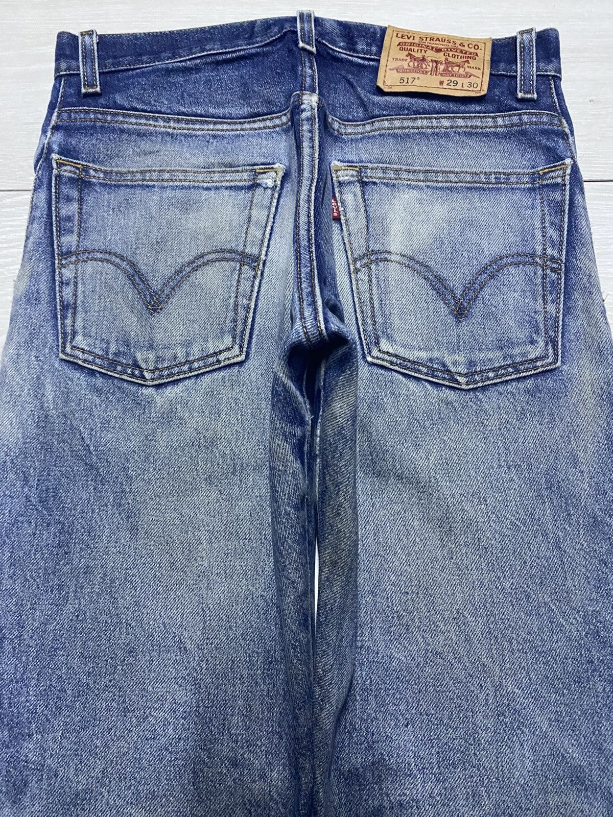 Levi's Vintage Levis 517 Mud Wash Distressed Bootcut Jeans Size US 29 - 4 Thumbnail