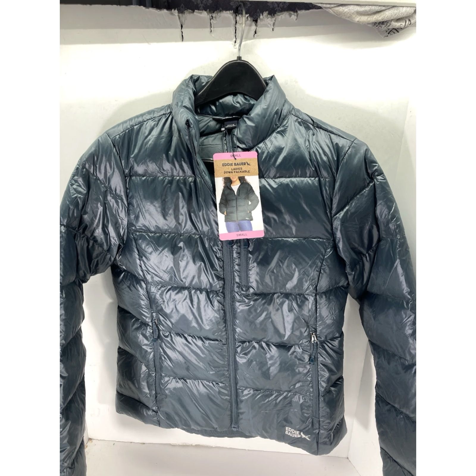 Eddie Bauer VINTAGE Eddie Bauer Down Puffer Jacket Coat Women Small Blue Packable NWT Size S / US 4 / IT 40 - 2 Thumbnail