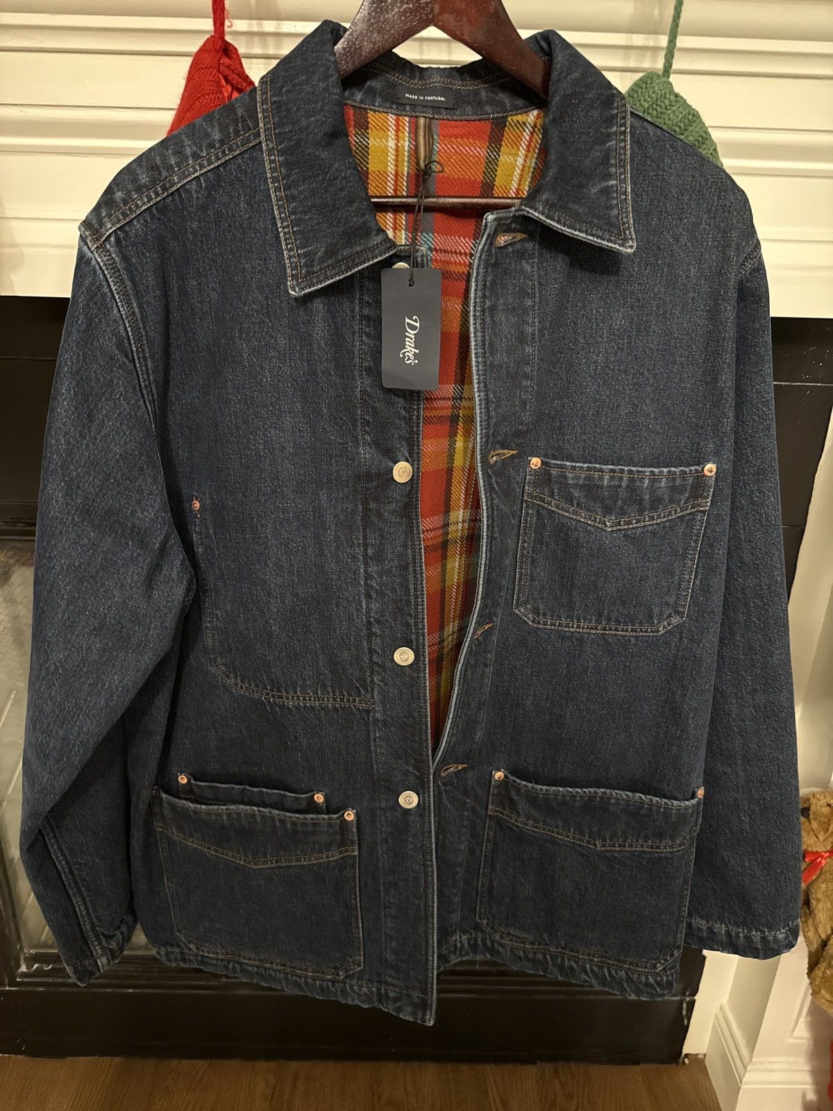 Drake's Drake’s denim five pocket chore jacket Size US XL / EU 56 / 4 - 1 Thumbnail