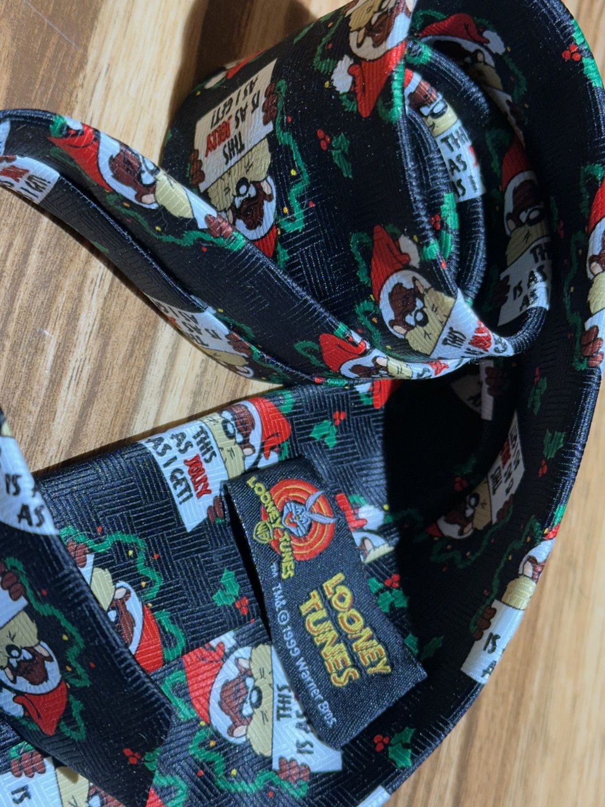 Other Vintage 1999 TAZ Looney Tunes This Is As JOLLY As It GetsTie Size ONE SIZE - 4 Thumbnail