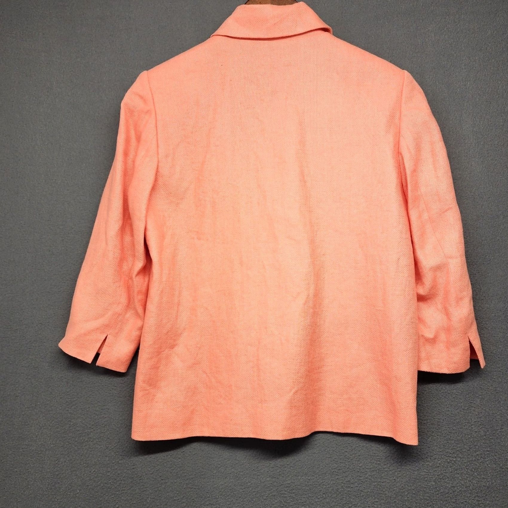 Talbots Talbots Irish Linen Womens Suit Jacket Skirt Set Coral Orange 2 Piece Size 4 2 4 2 Womens Preppy Size 28" / US 6 / IT 42 - 3 Thumbnail