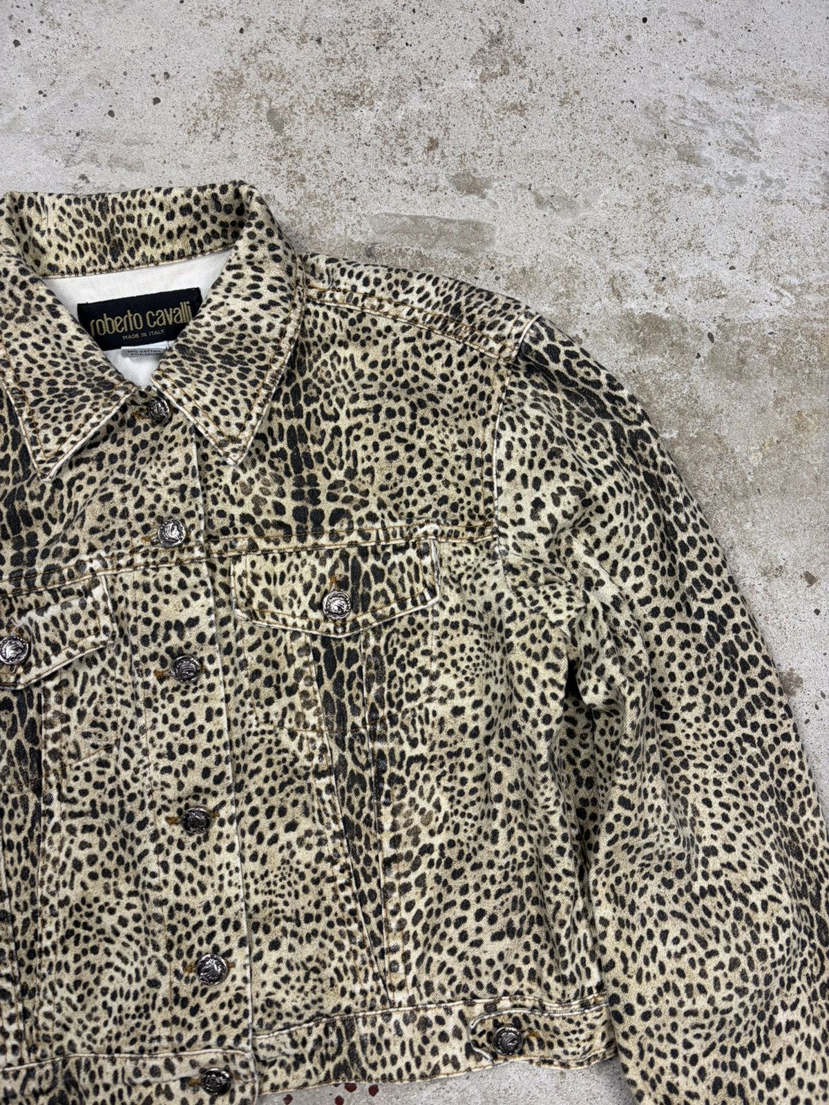 Roberto Cavalli Vintage 1990s Roberto Cavalli Leopard Animal Print Jacket Size S / US 4 / IT 40 - 8 Thumbnail