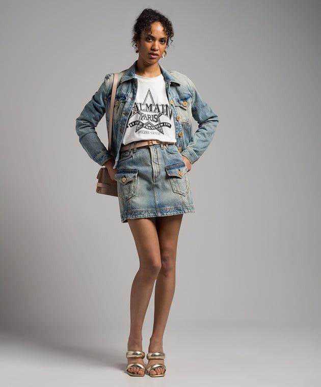 Balmain o1s1wg110825 Western Tank Top in White Size XL / US 12-14 / IT 48-50 - 4 Thumbnail