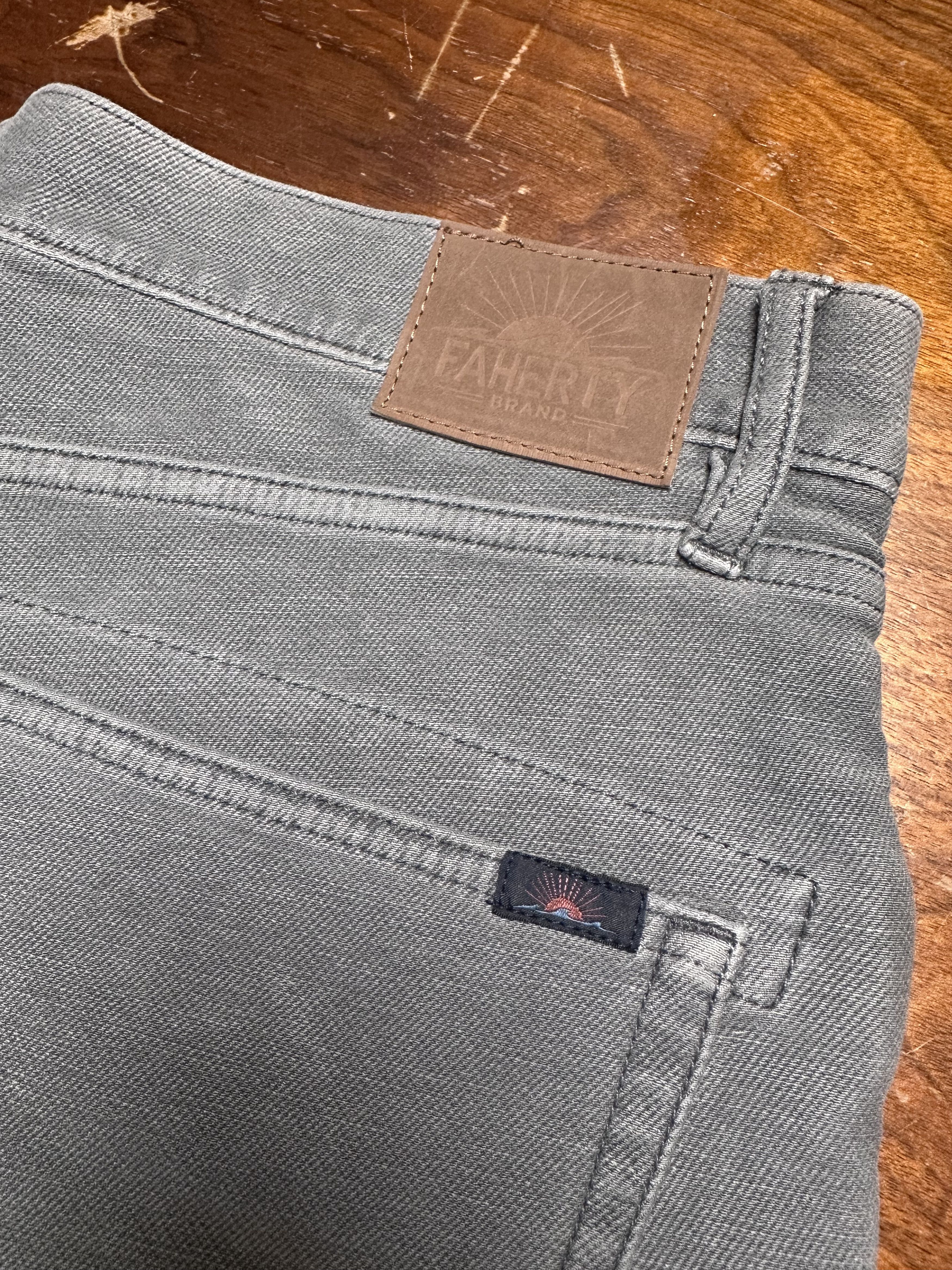 Faherty Faherty Brand Stretch Terry 5-Pocket Jean Gray Never Worn Size US 36 / EU 52 - 12 Thumbnail
