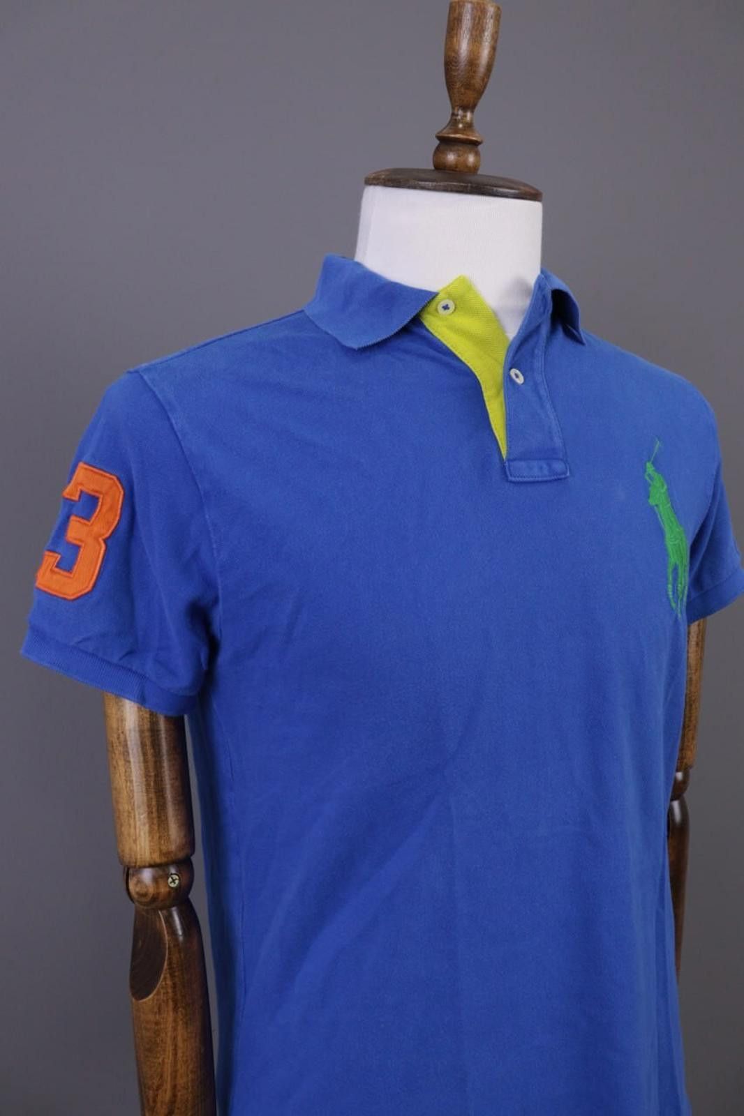 Polo Ralph Lauren Polo Ralph Lauren Blue Big Pony #3 Fit Polo Shirt Size M Size US M / EU 48-50 / 2 - 6 Thumbnail