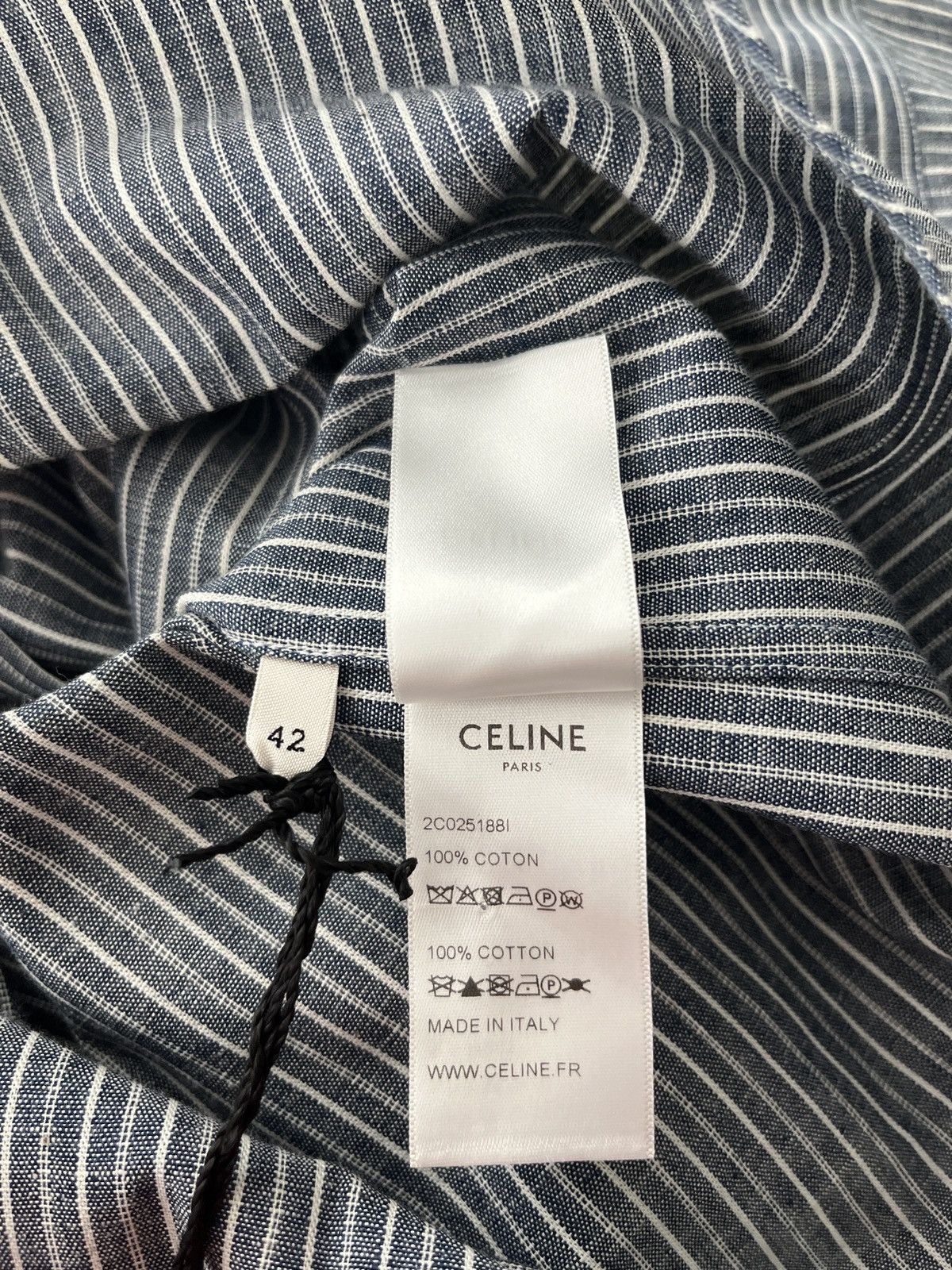 Celine × Hedi Slimane Rare Brand New Runway Hedi Slimane Shirt Limited Edition Size US L / EU 52-54 / 3 - 8 Thumbnail