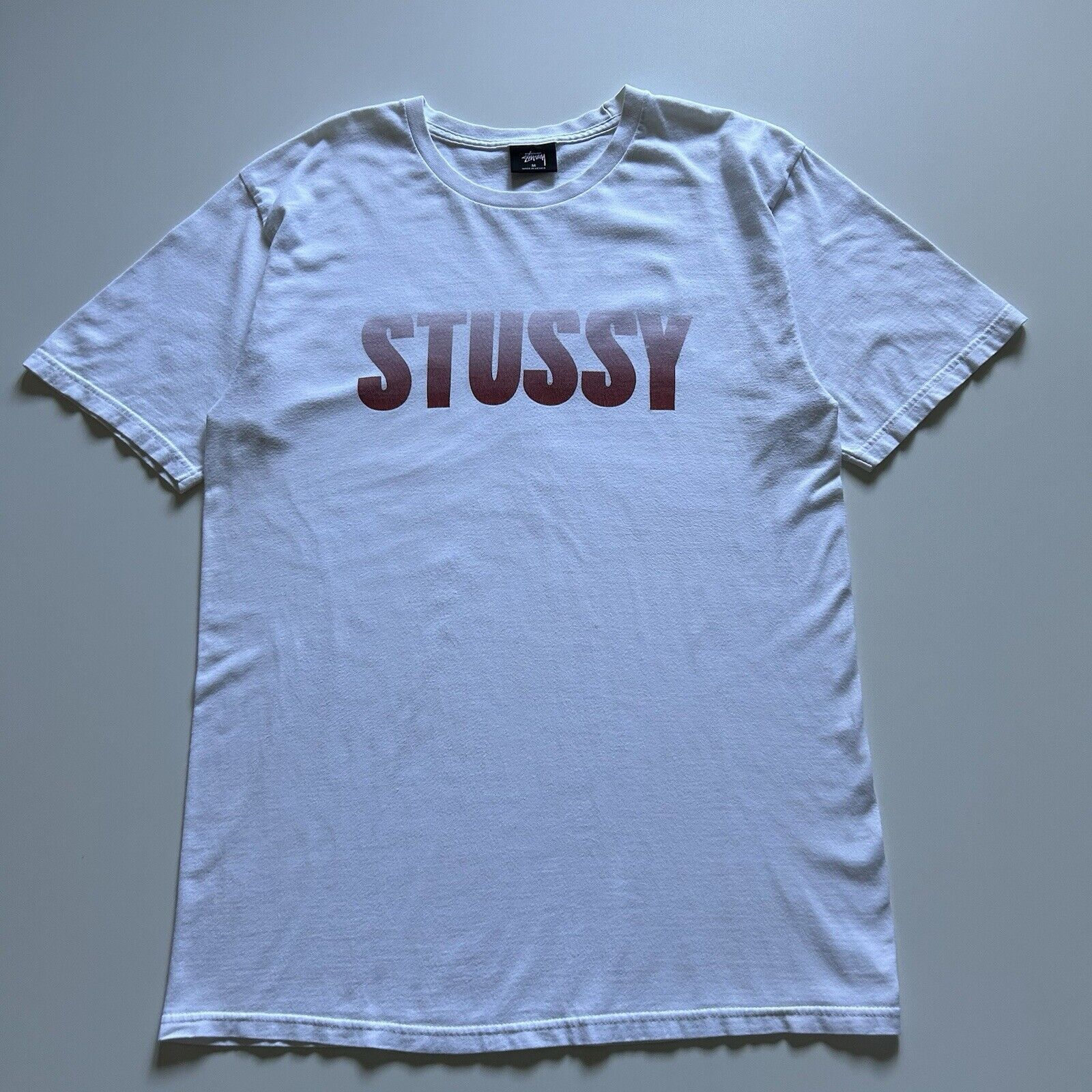 Stussy Vintage Stussy Spell Out Graphic T Shirt Medium White Rare Size US M / EU 48-50 / 2 - 1 Thumbnail