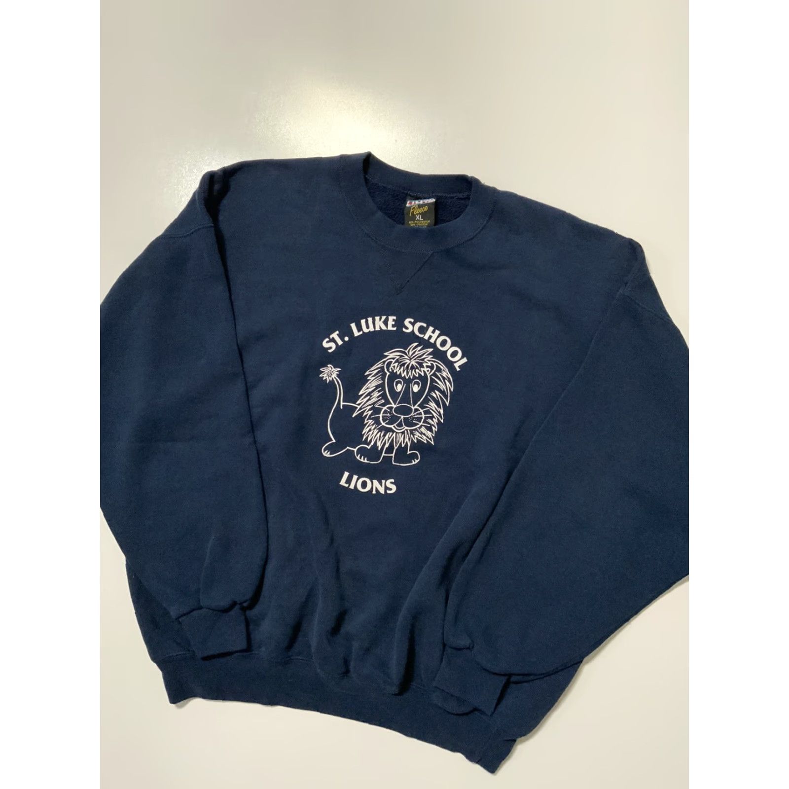 Soffe VINTAGE 90s Soffe Fleece Lions School Crewneck Sweatshirt Navy Blue XL Men Size US XL / EU 56 / 4 - 3 Thumbnail