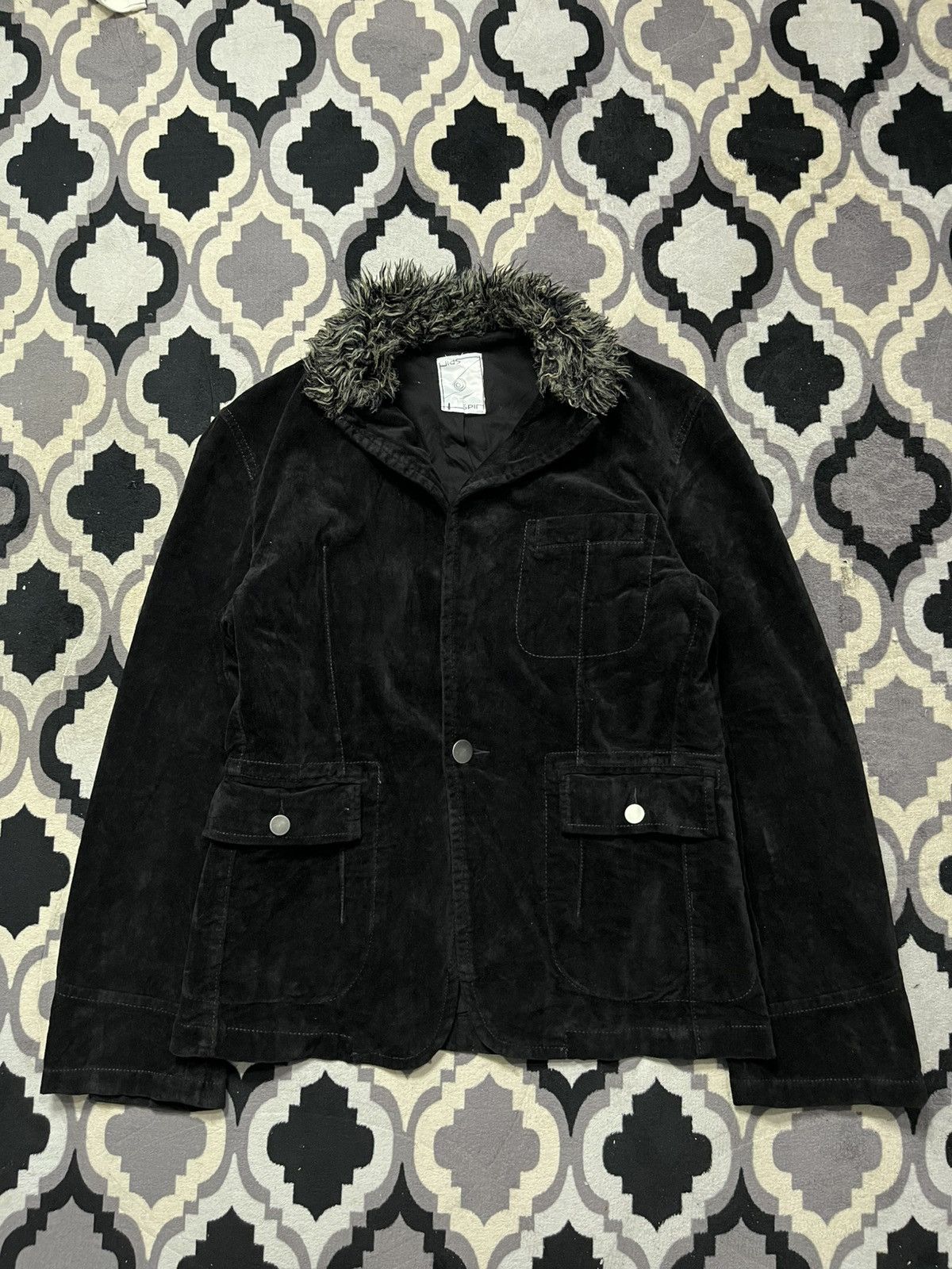 Japanese Brand Japanese 14th addiction style spin faux fur velvet jacket Size US M / EU 48-50 / 2 - 1 Thumbnail