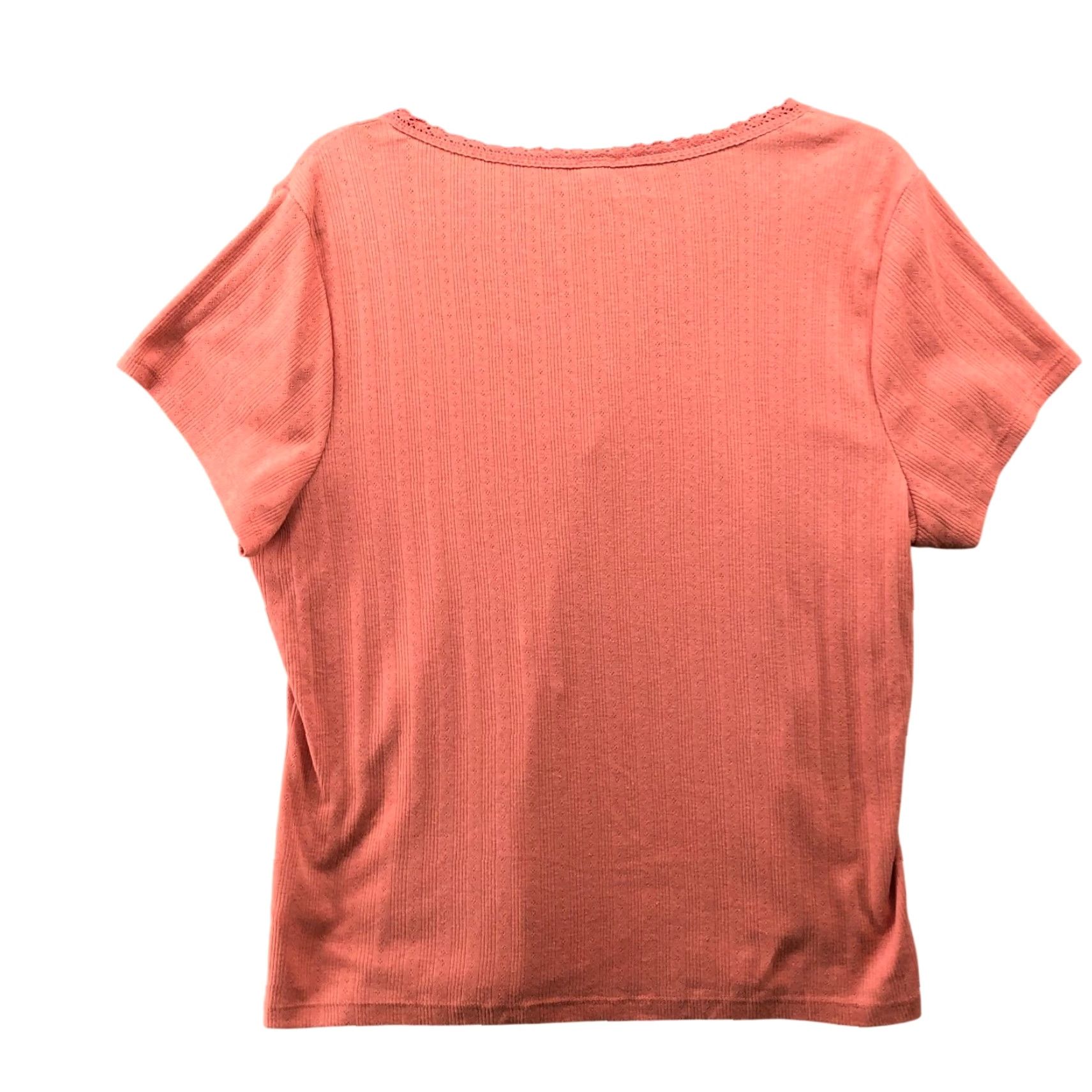 Old Navy Old Navy Women's XL Pink Tie Front Scoop Neck T-Shirt Cotton Blend Lounge Casual Summer Size XL / US 12-14 / IT 48-50 - 2 Thumbnail