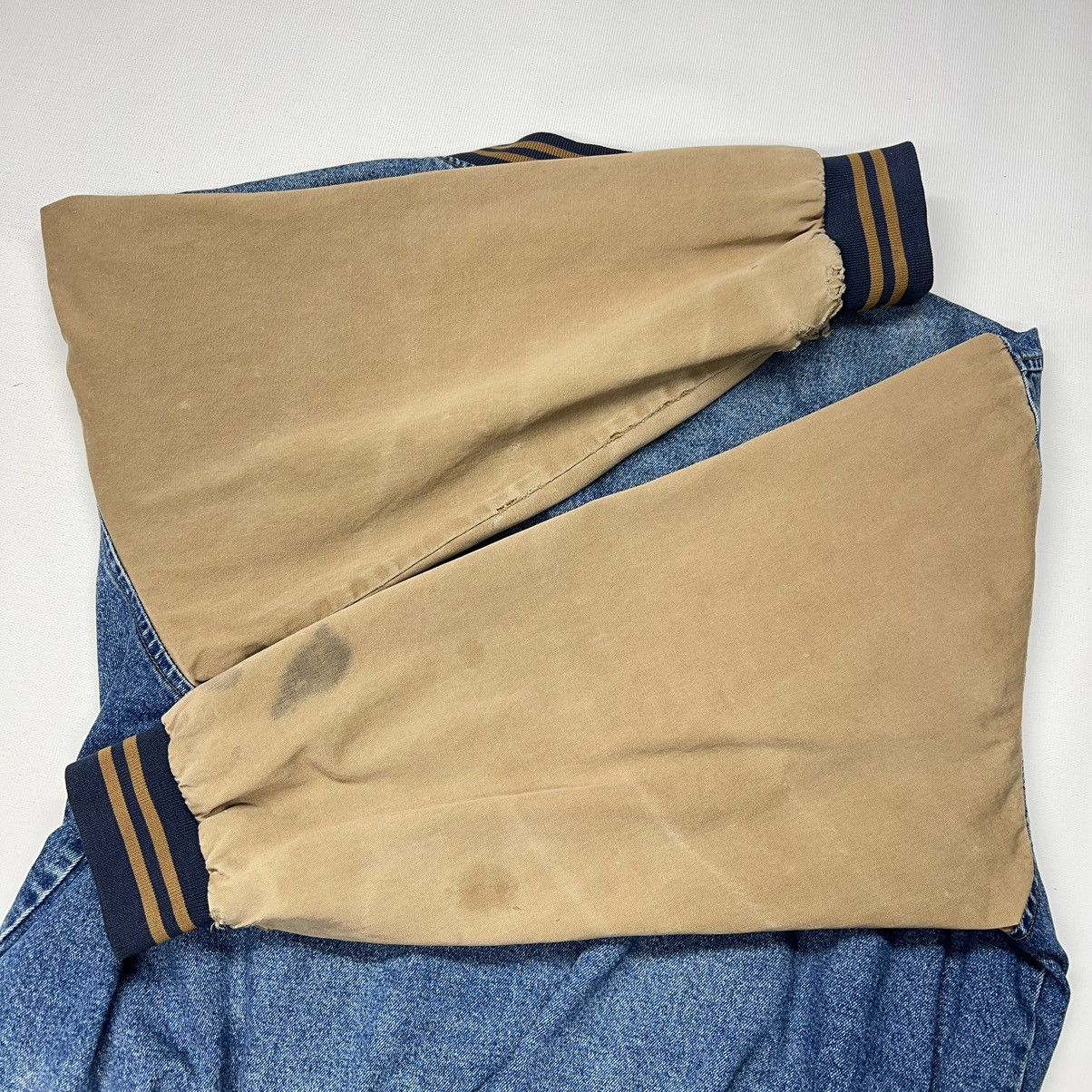 Dunbrooke × Vintage VTG Dunbrooke Denim Jacket Jersey State Police Jean Varsity Size US XXL / EU 58 / 5 - 19 Thumbnail