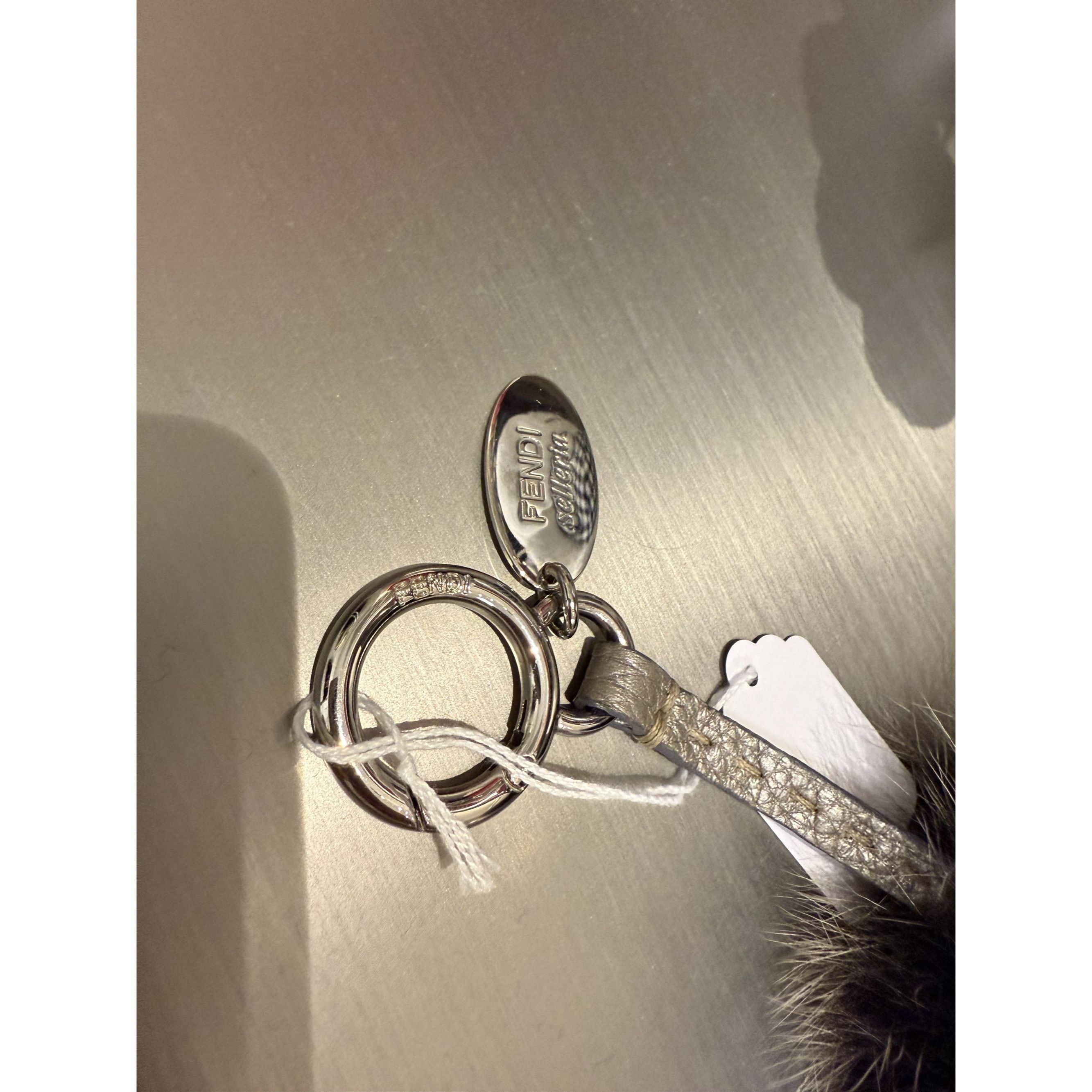 Fendi Fendi Selleria Genuine Fur Pom Pom Keychain Bag Charm Made I Size ONE SIZE - 8 Thumbnail