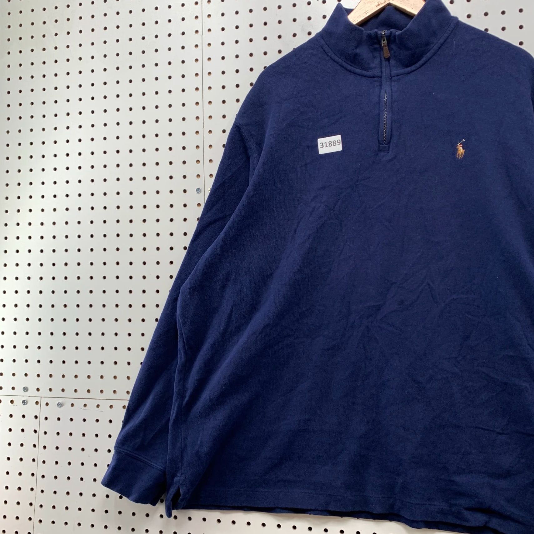 Polo Ralph Lauren Polo Ralph Lauren 1/4 Zip Sweater Men 2XL Blue Pony Preppy Casual Thread Knit Mock Neck Pullover Size US XXL / EU 58 / 5 - 3 Thumbnail