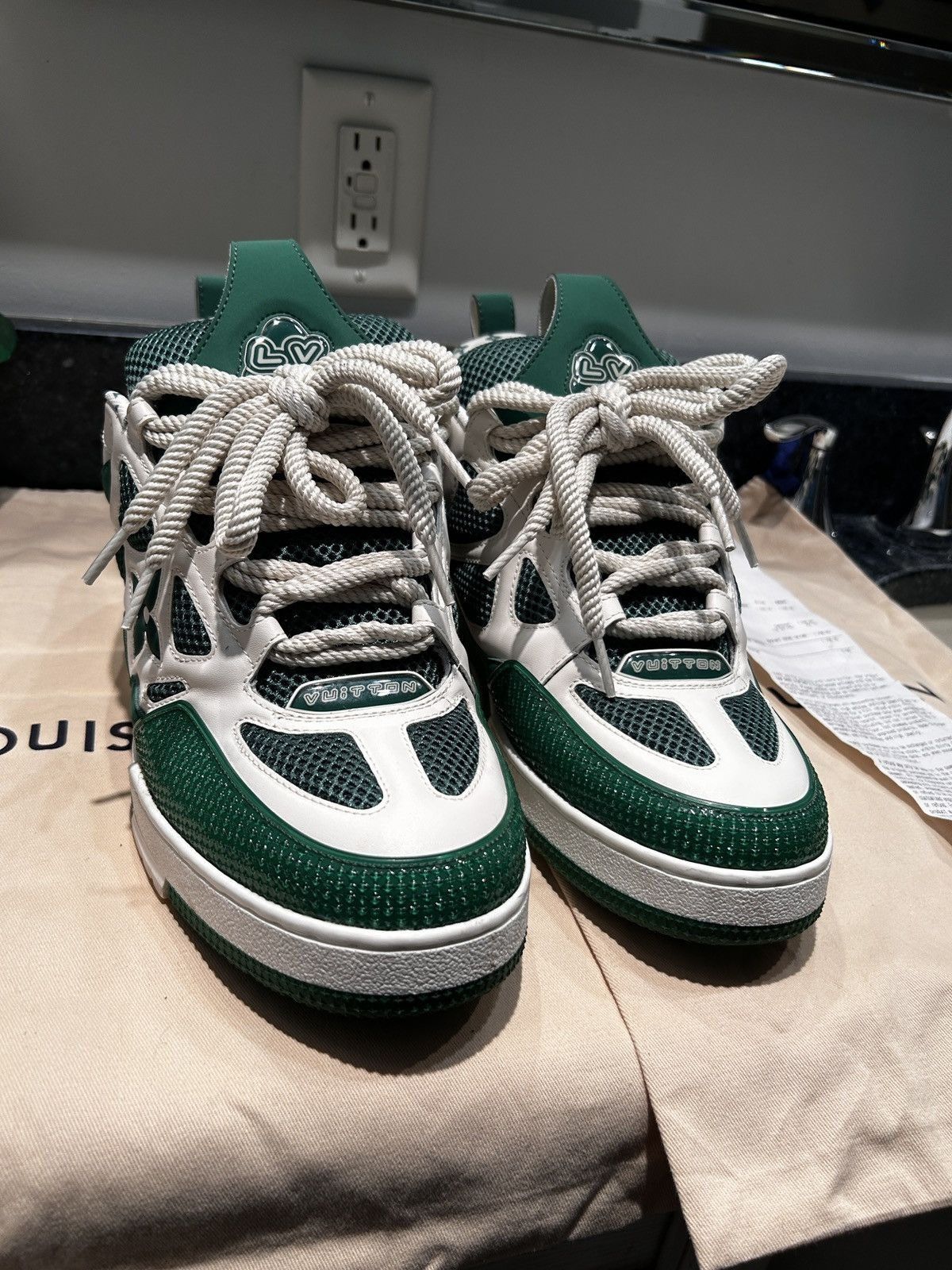 Louis Vuitton Louis Vuitton Skate Trainer ‘Green Size US 11 / EU 44 - 7 Thumbnail