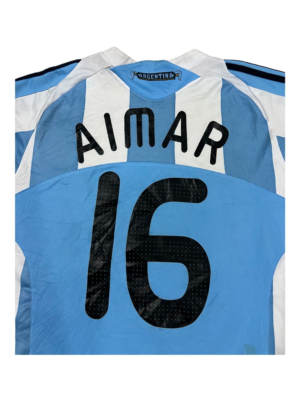 Vintage Vintage 2008/09 Argentina Home Jersey Pablo Aimar #16 Size US L / EU 52-54 / 3 - 3 Thumbnail