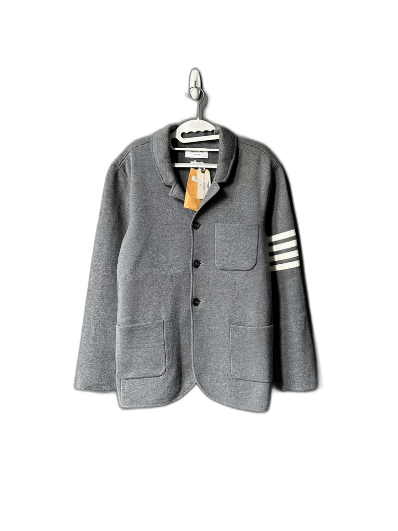 Thom Browne Thom Browne Gray Wool Knit Suit Jacket Size US M / EU 48-50 / 2 - 1 Thumbnail