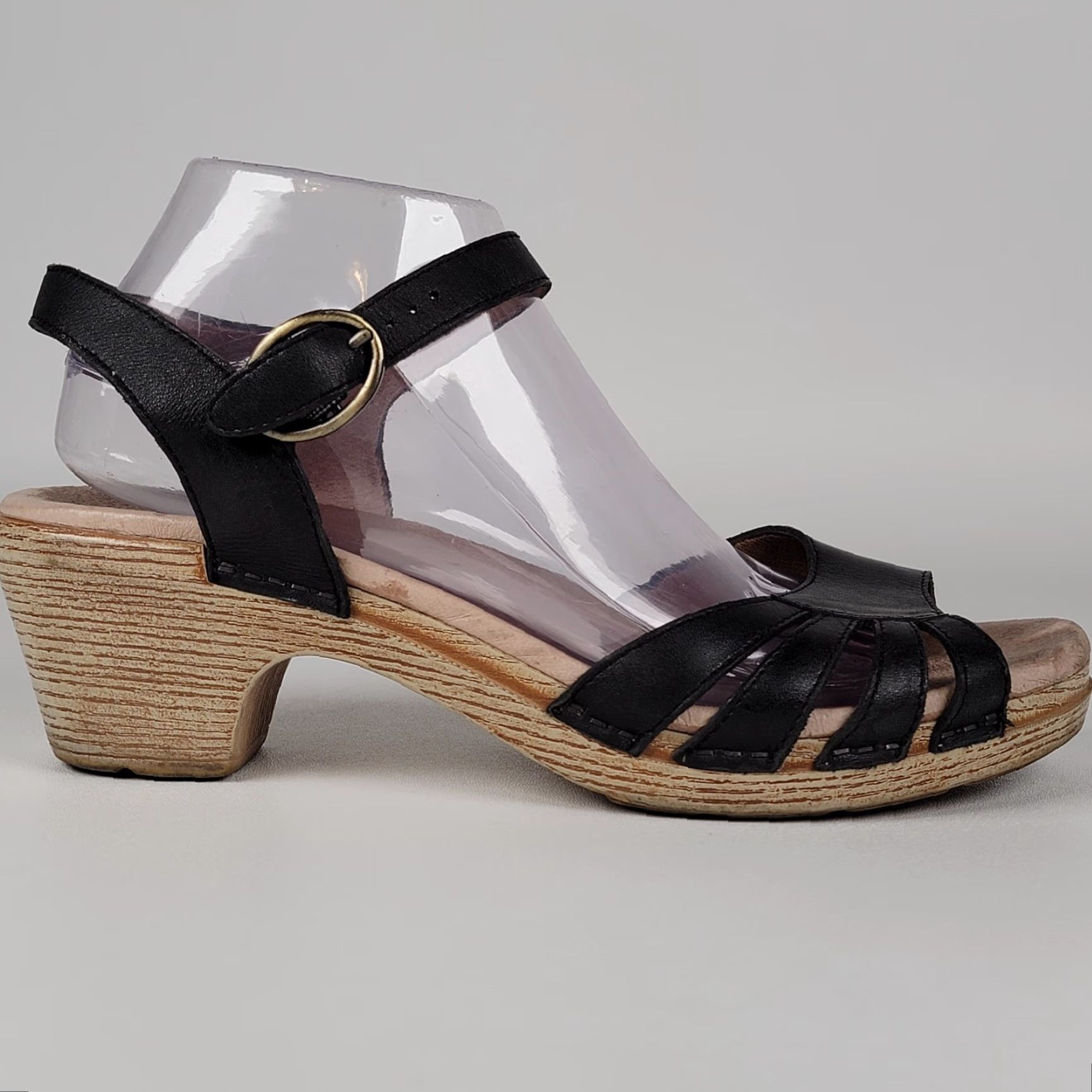 Dansko Dansko Marjory Sandals Black Women's 41 / 10 Casual Travel Party/Cocktail Strappy Buckle Leather Mid Heel Summer Spring Fall Women Shoes Size US 11 / IT 41 - 4 Thumbnail