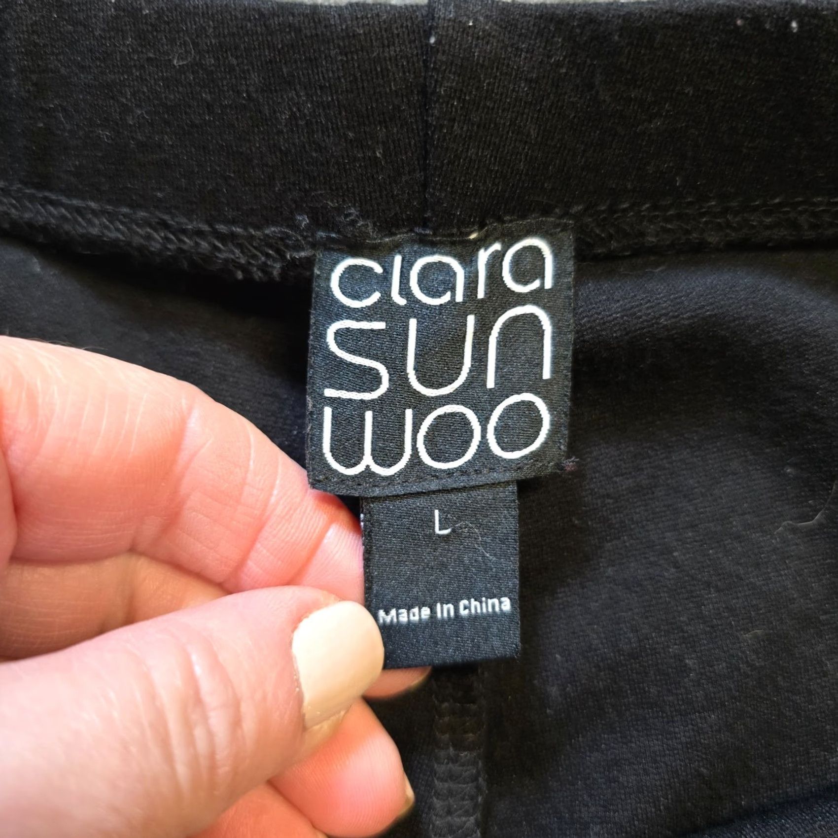Vintage Clara Sun Woo Pants Womens Large Black Flare Pull On Stretch Capsule Casual Pants Womens Large Black Flare Pull On Stretch Capsule Casual Size 36" / US 14 / IT 50 - 3 Thumbnail