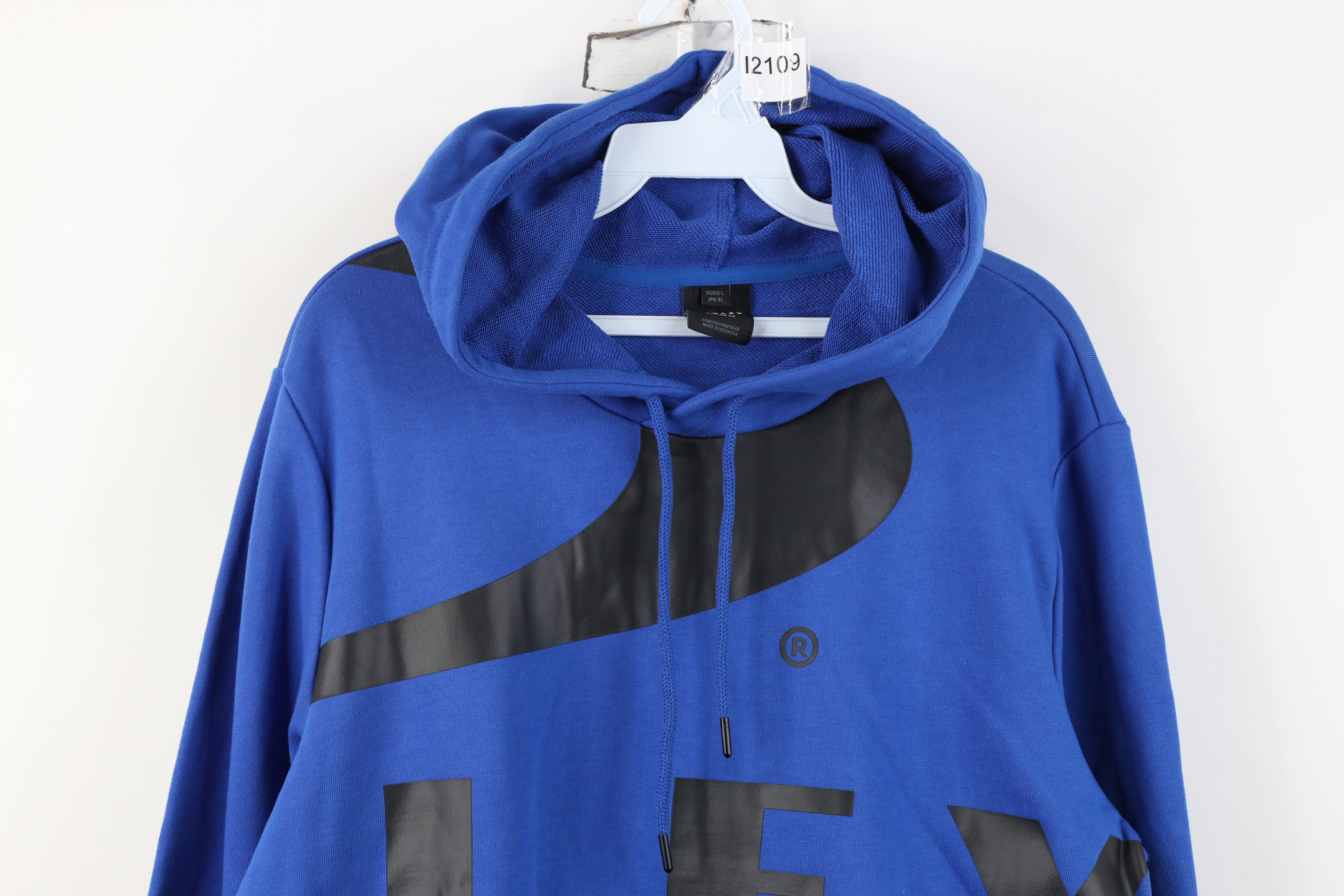 Oakley Vintage Y2K Oakley Spell Big Logo French Terry Hoodie Blue Size US L / EU 52-54 / 3 - 2 Thumbnail