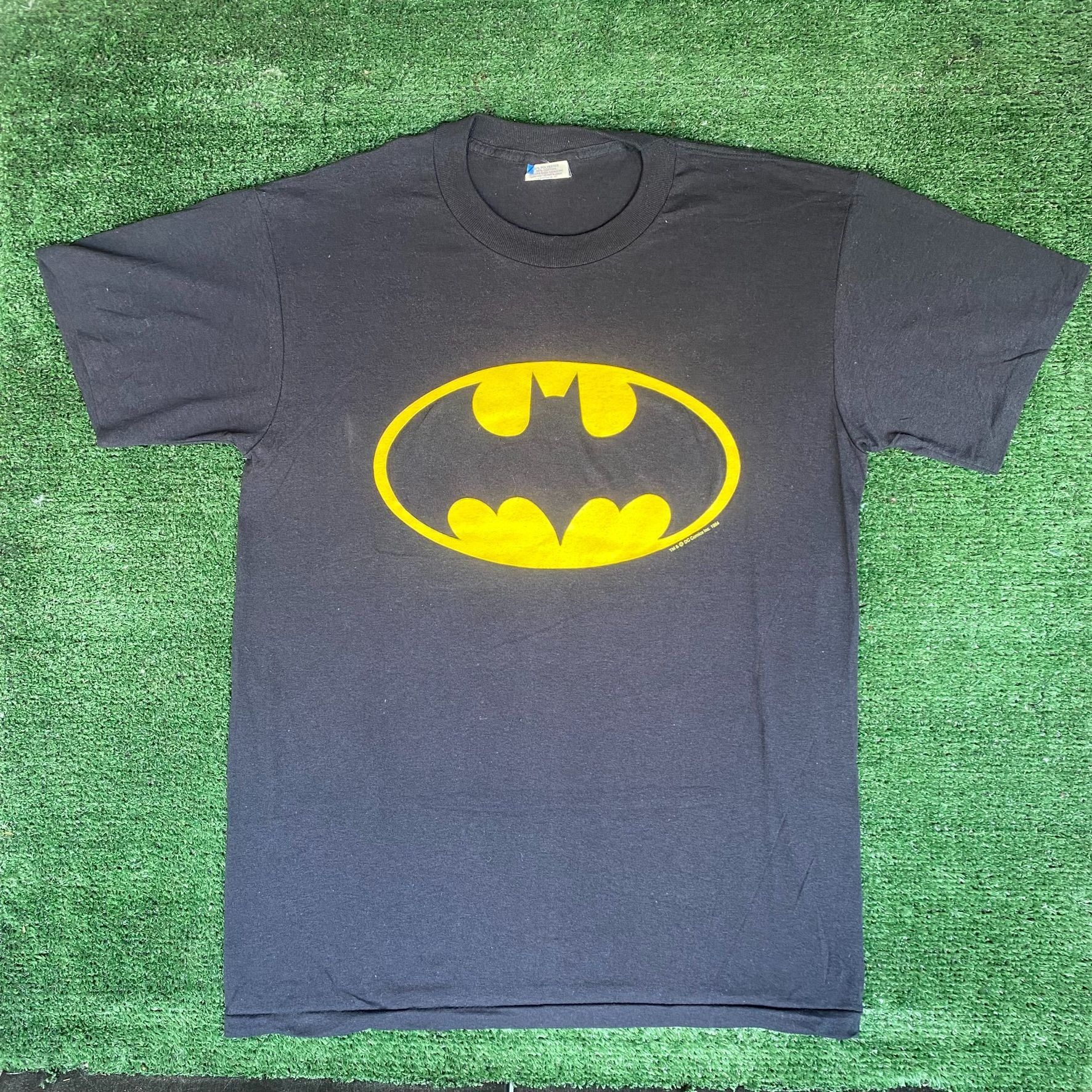 DC Comics Vintage 80s Batman Logo Shirt Single Stitch DC Comics Tee Size US L / EU 52-54 / 3 - 1 Thumbnail