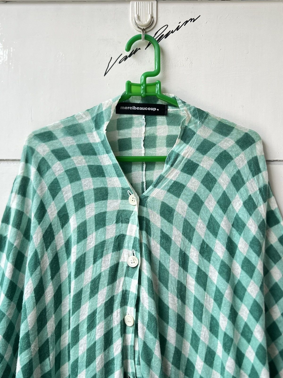 mercibeaucoup MERCIBEAUCOUP Issey Miyake Plaid Cardigan Size US XL / EU 56 / 4 - 14 Thumbnail