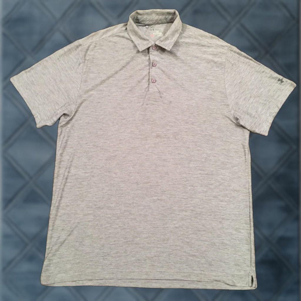 Under Armour Under Armour Polo Shirt Mens L Gray Short Sleeve Size US L / EU 52-54 / 3 - 1 Thumbnail