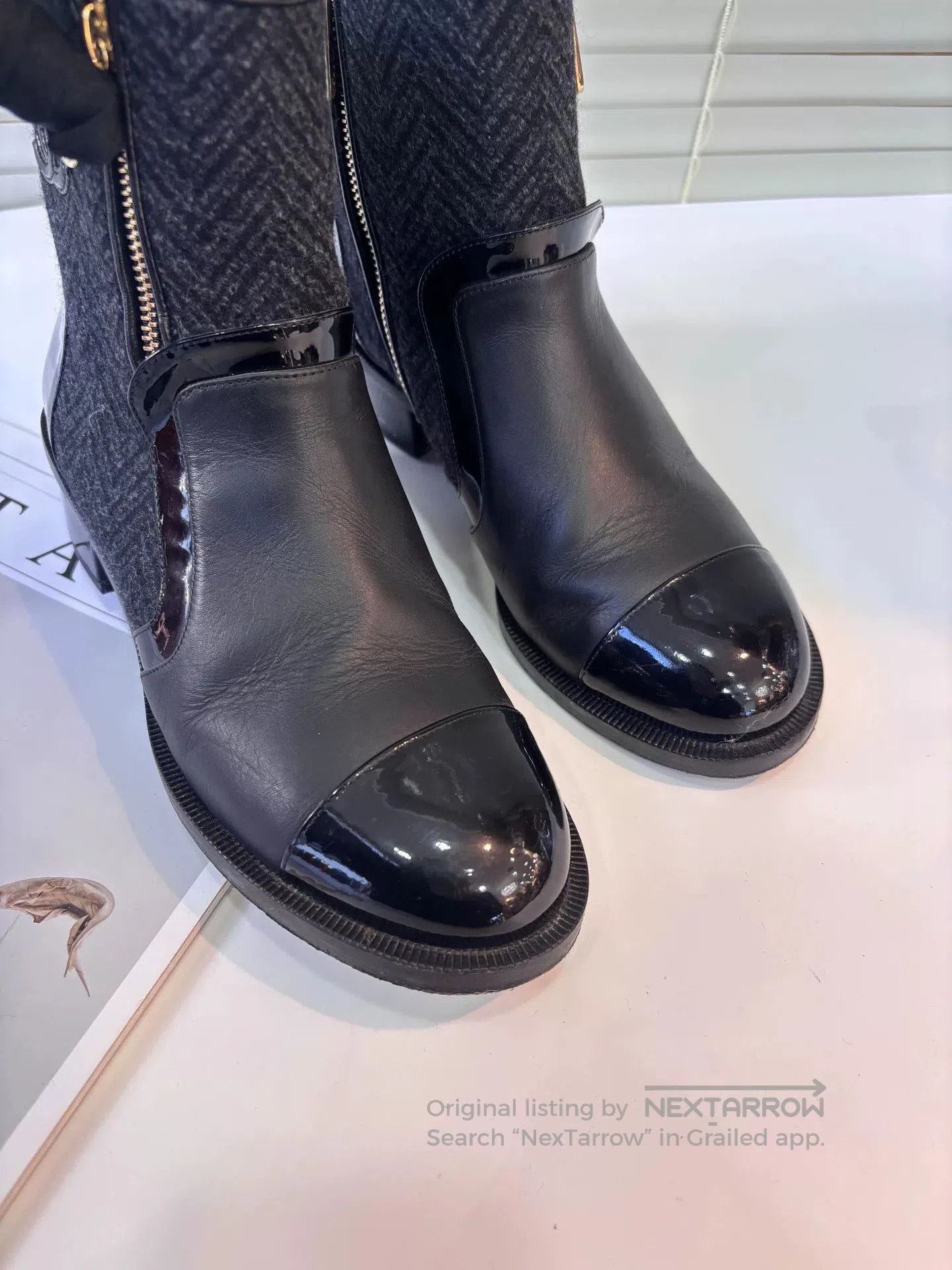 Chanel Chanel Black Spliced Short Boots. Size US 6 / IT 36 - 5 Thumbnail
