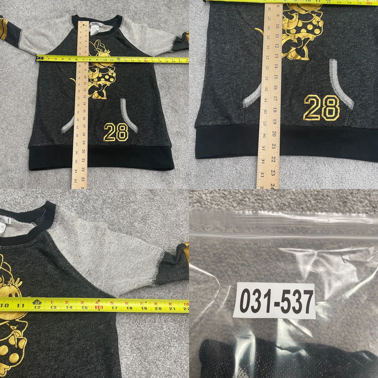 Disney Disney Parks Vintage Minnie Mouse Sweatshirt Womens S Black Gray Gold Casual Size S / US 4 / IT 40 - 8 Thumbnail